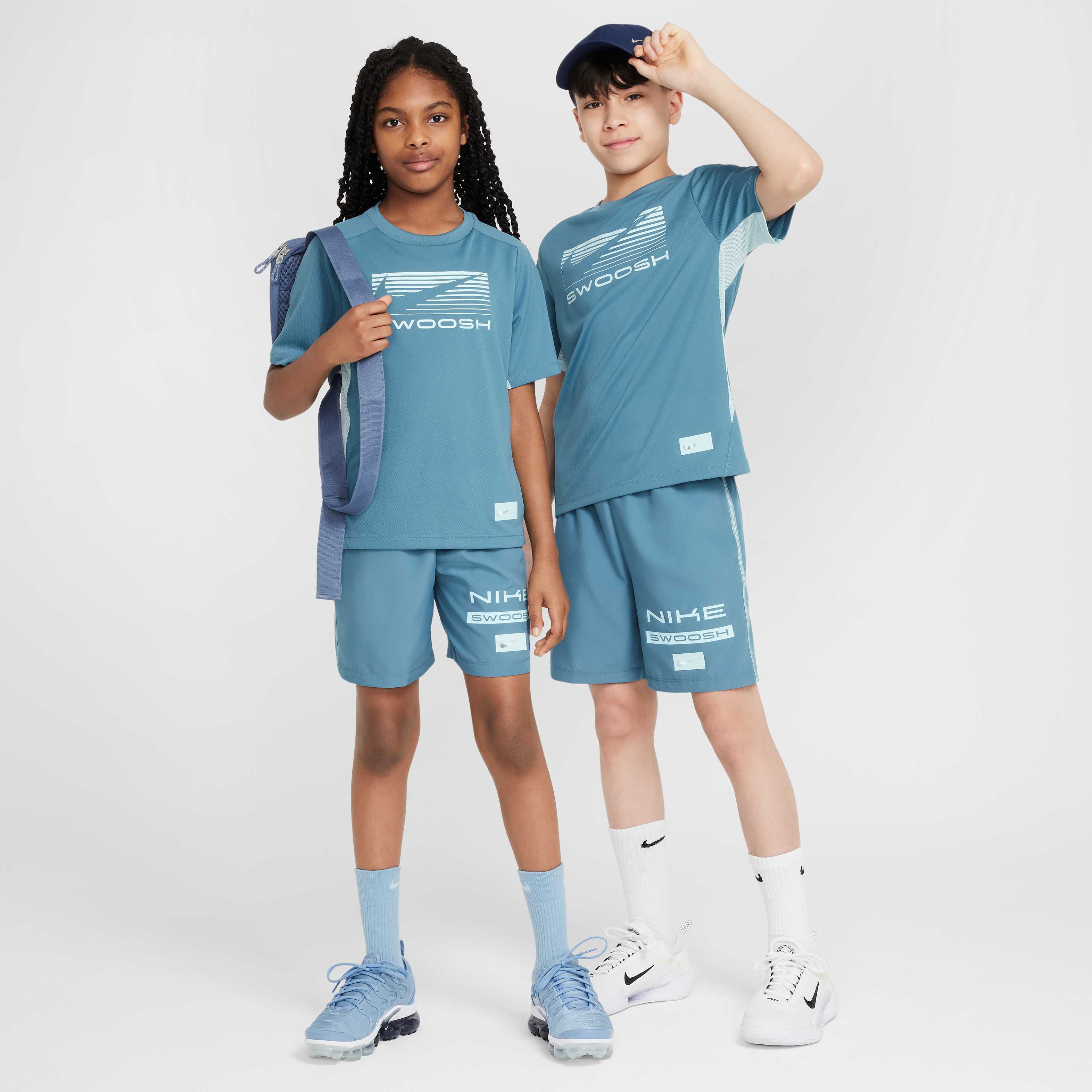 ★ Nike★ Sportswear Short Sleeve T-Shirt W Smoky Blue IB73 Nike Performance HYVERSE - Sports T-shirt - smokey blue/blue