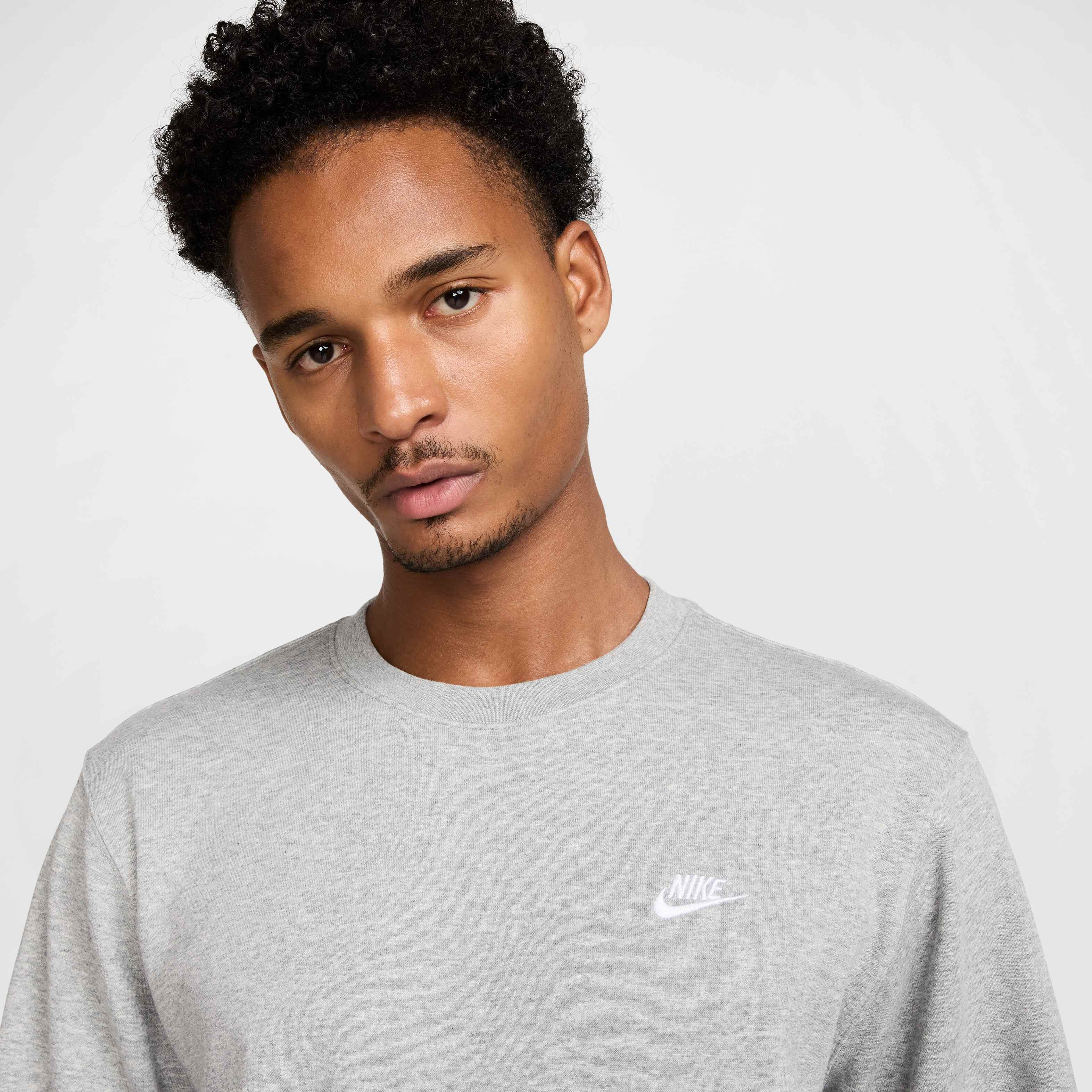 Nike Club french terry oversized sweatshirt in gray | ASOS
