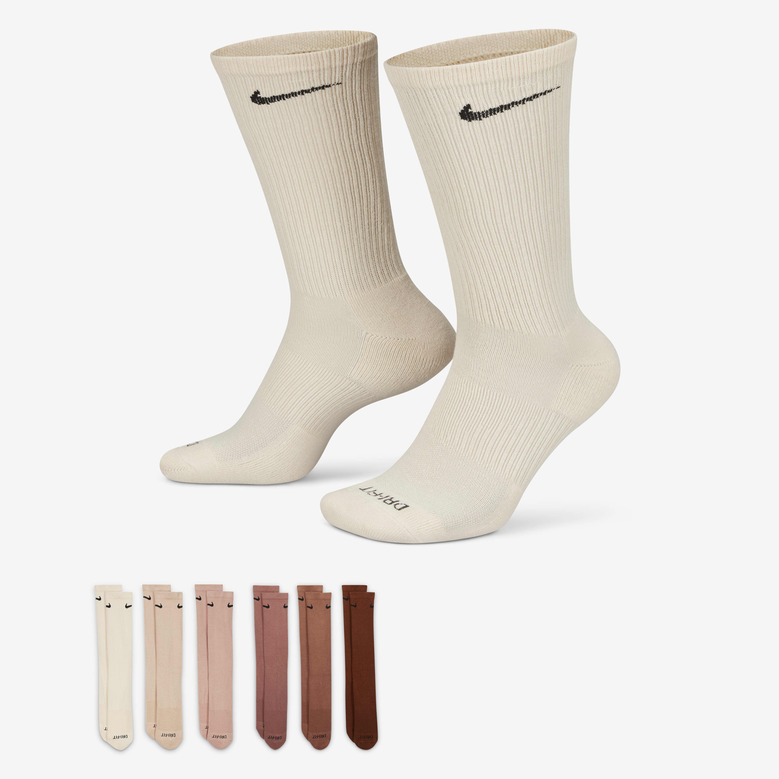 Buy Nike Everyday Plus Cushioned Training Crew Socks 6 Pairs Nike Saudi Official