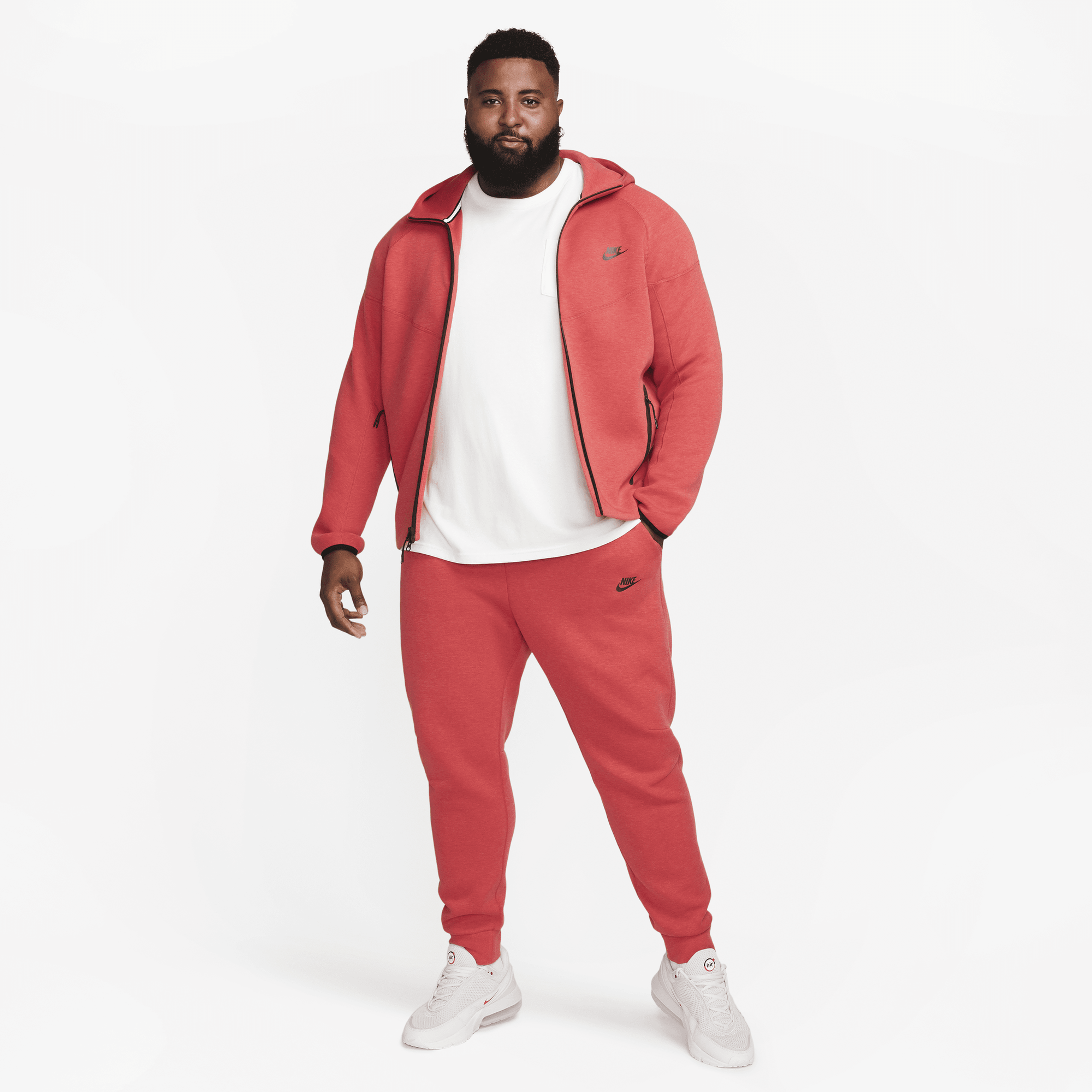 Mens red nike tech fleece cheap