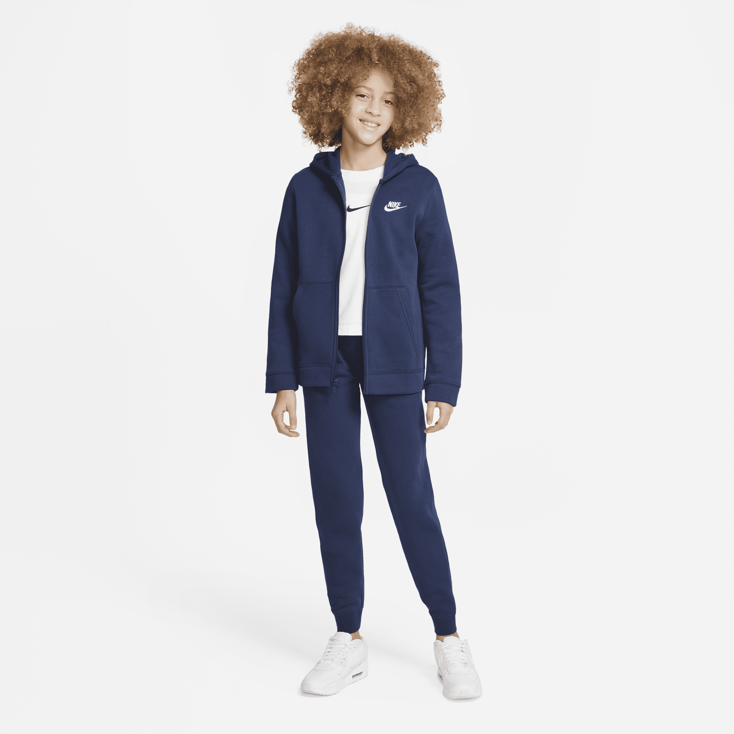 Boys navy hot sale nike tracksuit