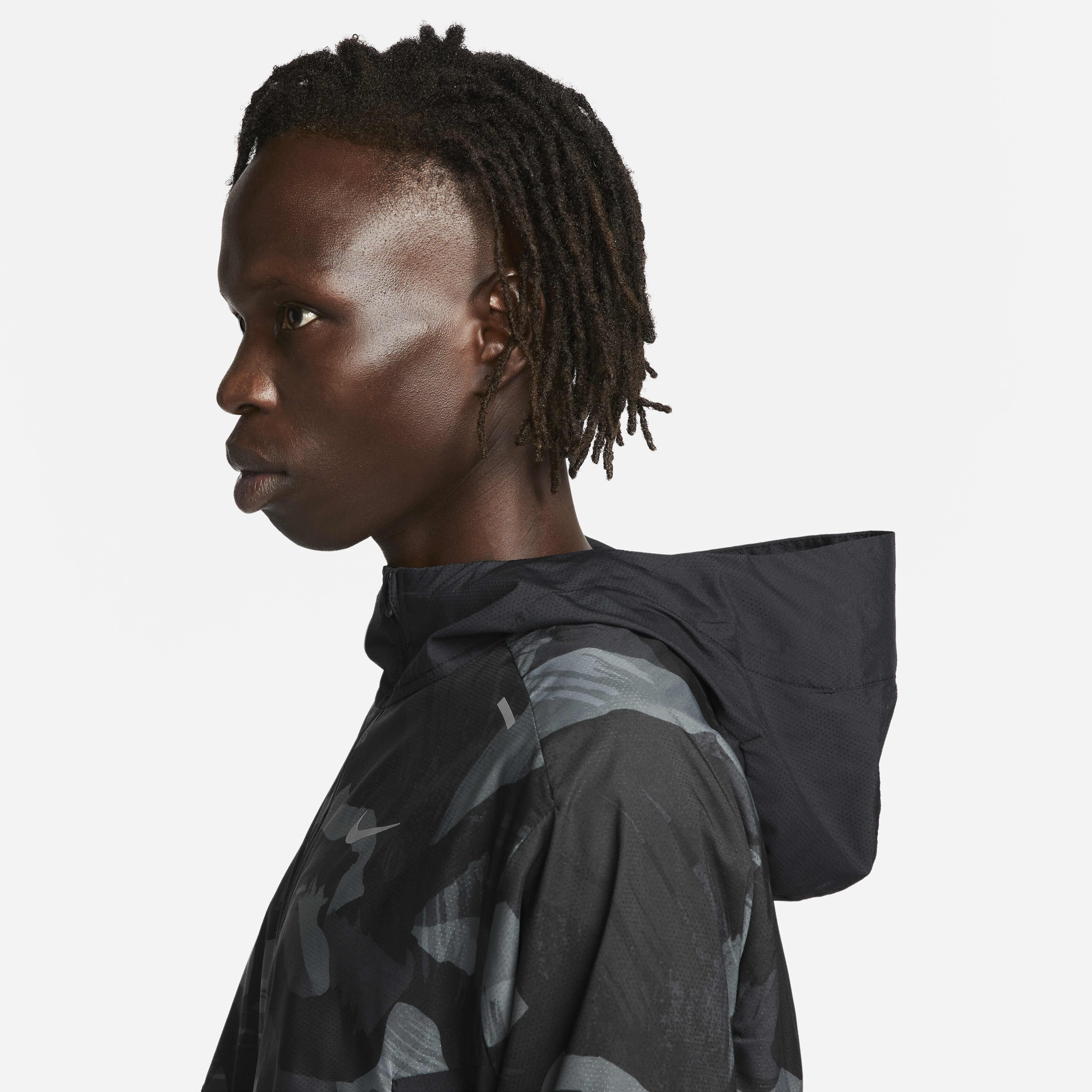 Buy Nike Repel Windrunner Men s Camo Running Jacket Black Black Nike Saudi Official
