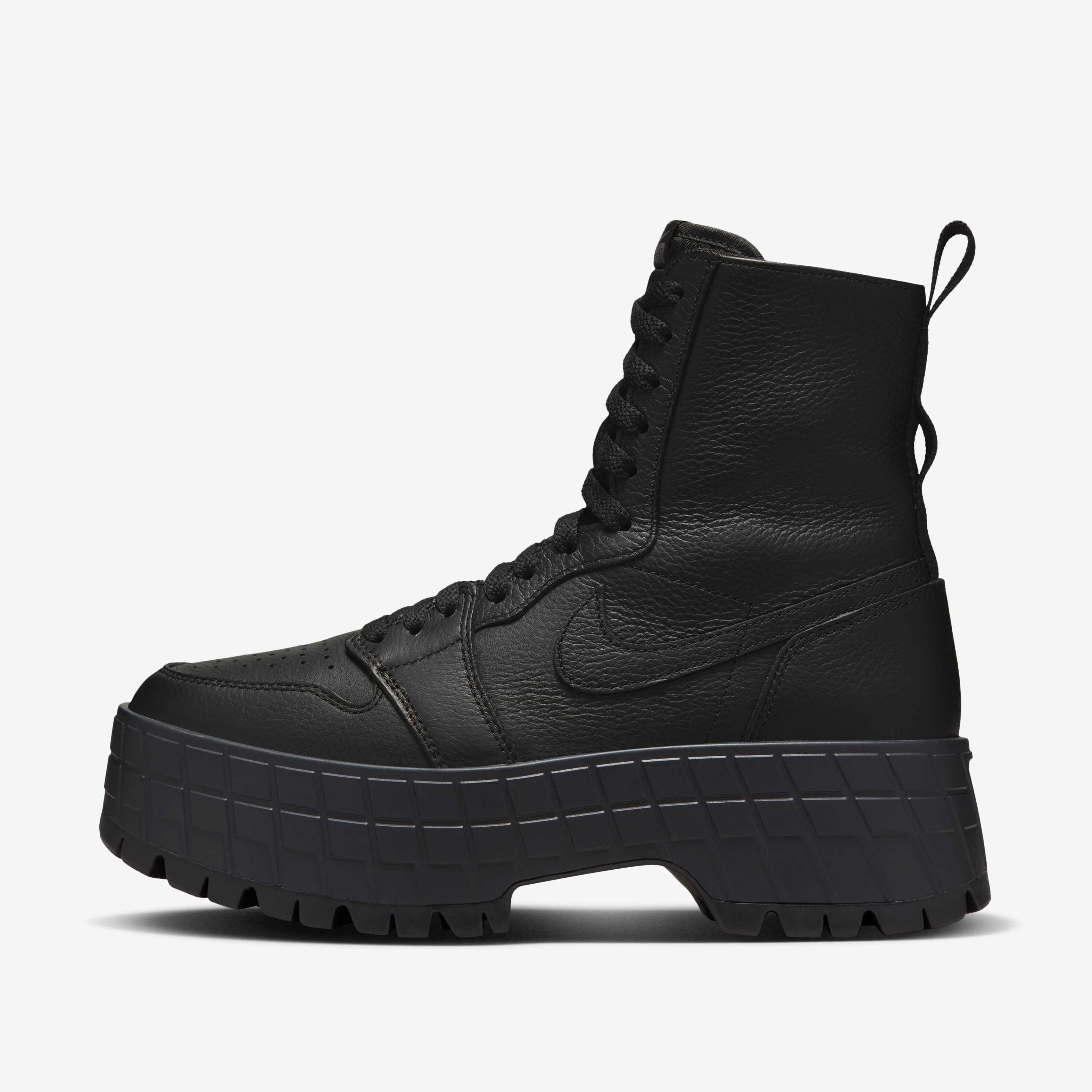 Buy Air Jordan 1 Brooklyn Women's Boot - Black/Black/Flat Pewter