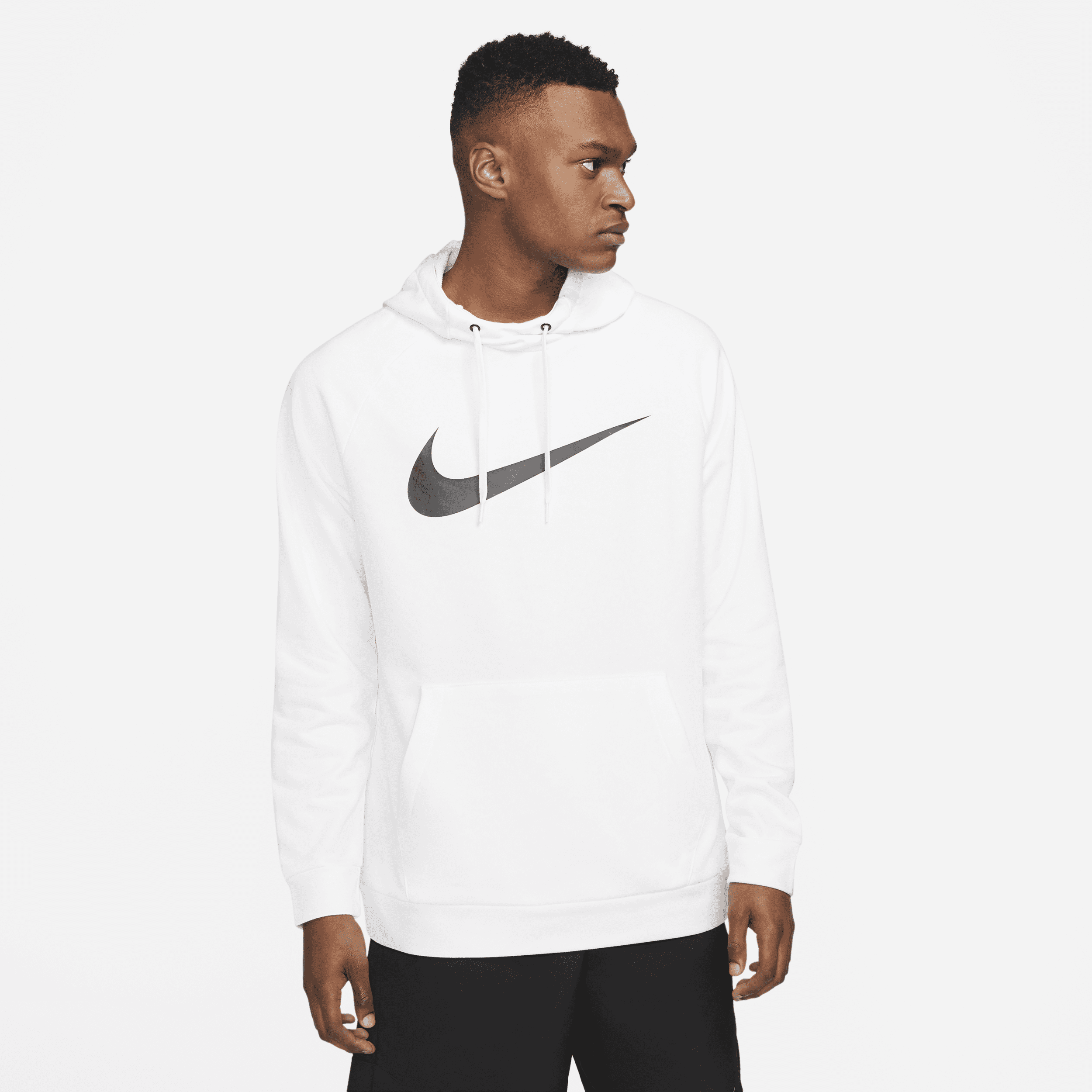 White nike store swoosh hoodie