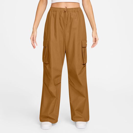Trousers-Nike, Nike Sportswear, Women's Mid-Rise Oversized Woven Cargo Trousers
