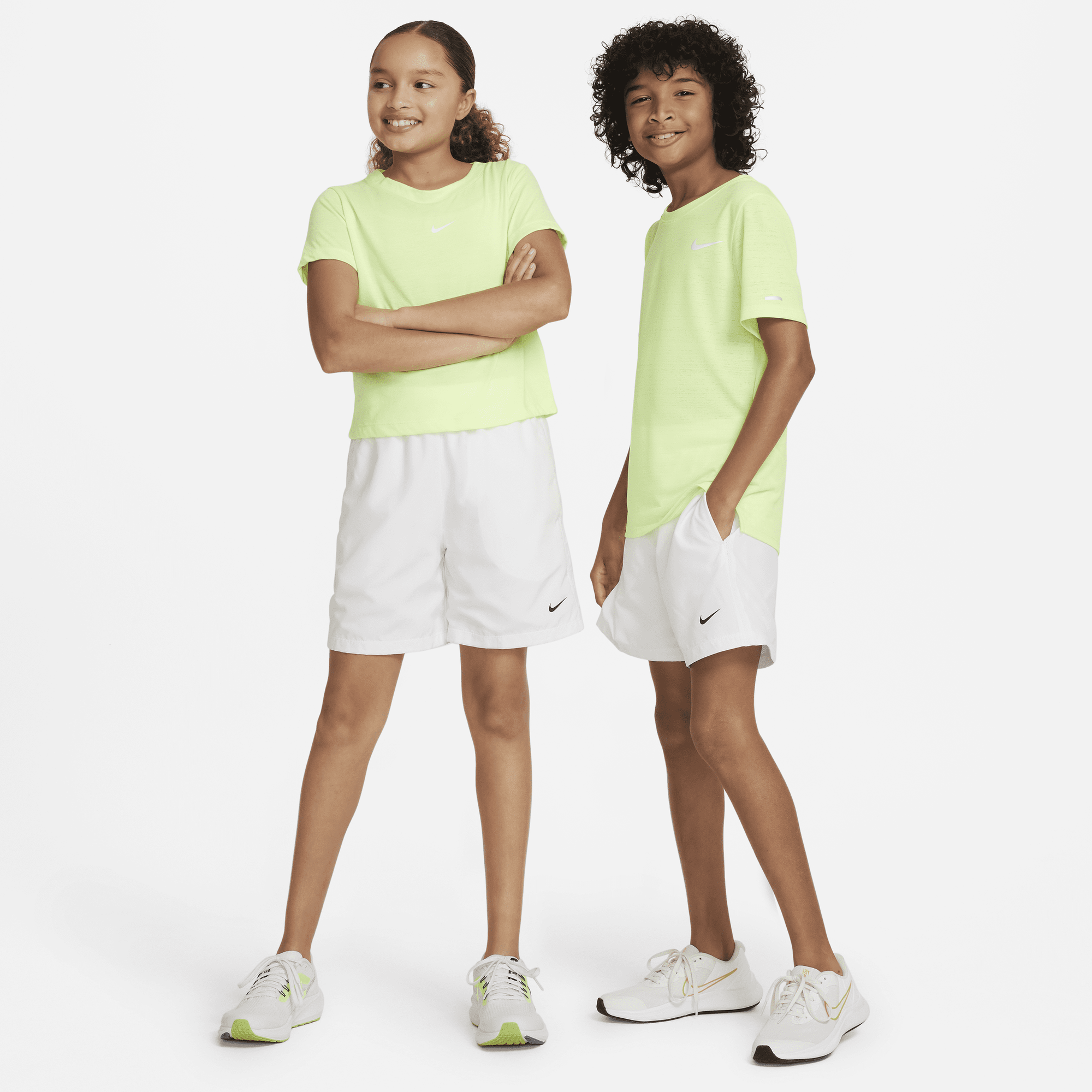 Girls wearing store nike shorts