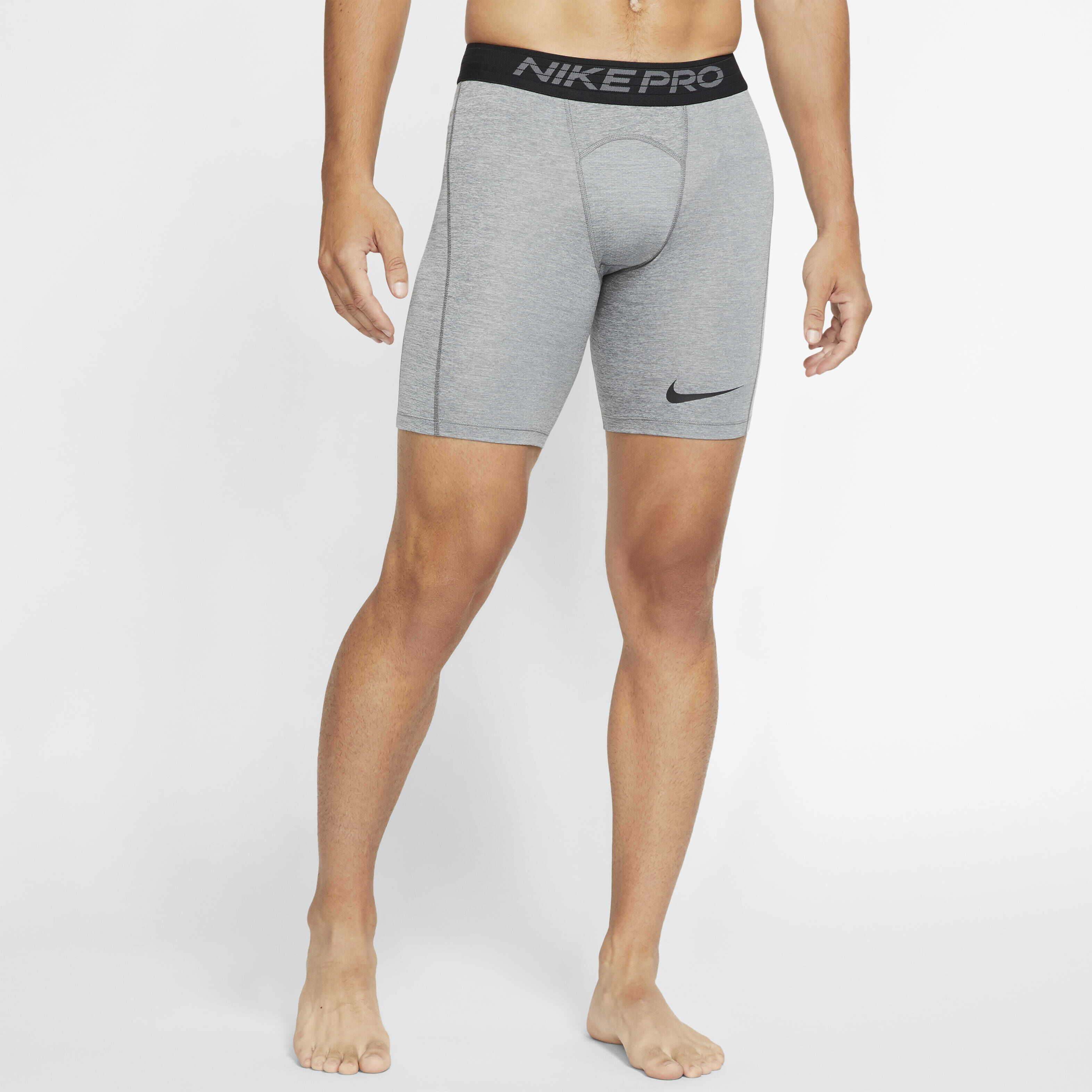 Buy Nike Pro Men s Shorts Smoke Grey Light Smoke Grey Heather Black Nike Saudi Official