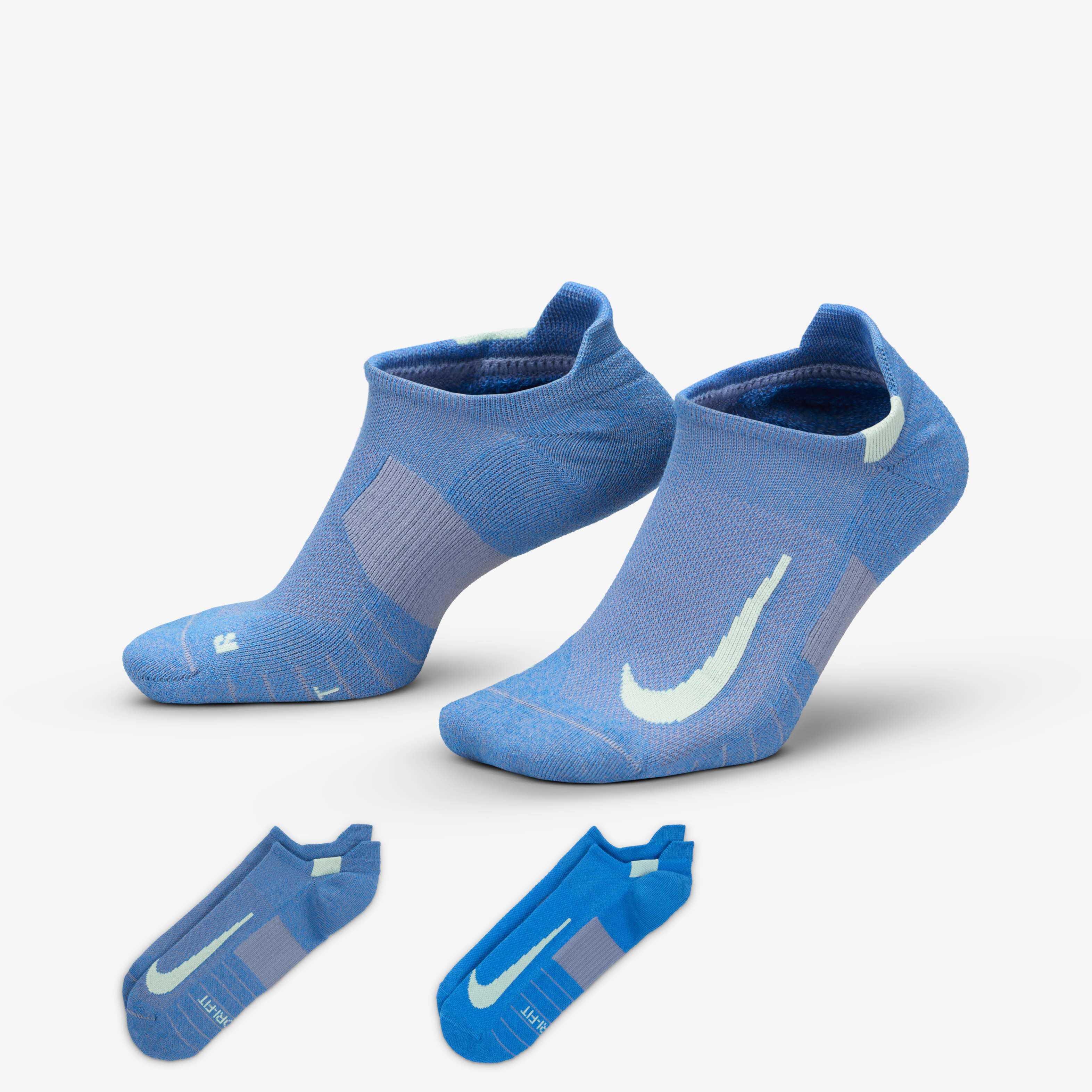 Buy Nike Multiplier Running No Show Socks 2 Pairs Multi Colour Nike Saudi Official