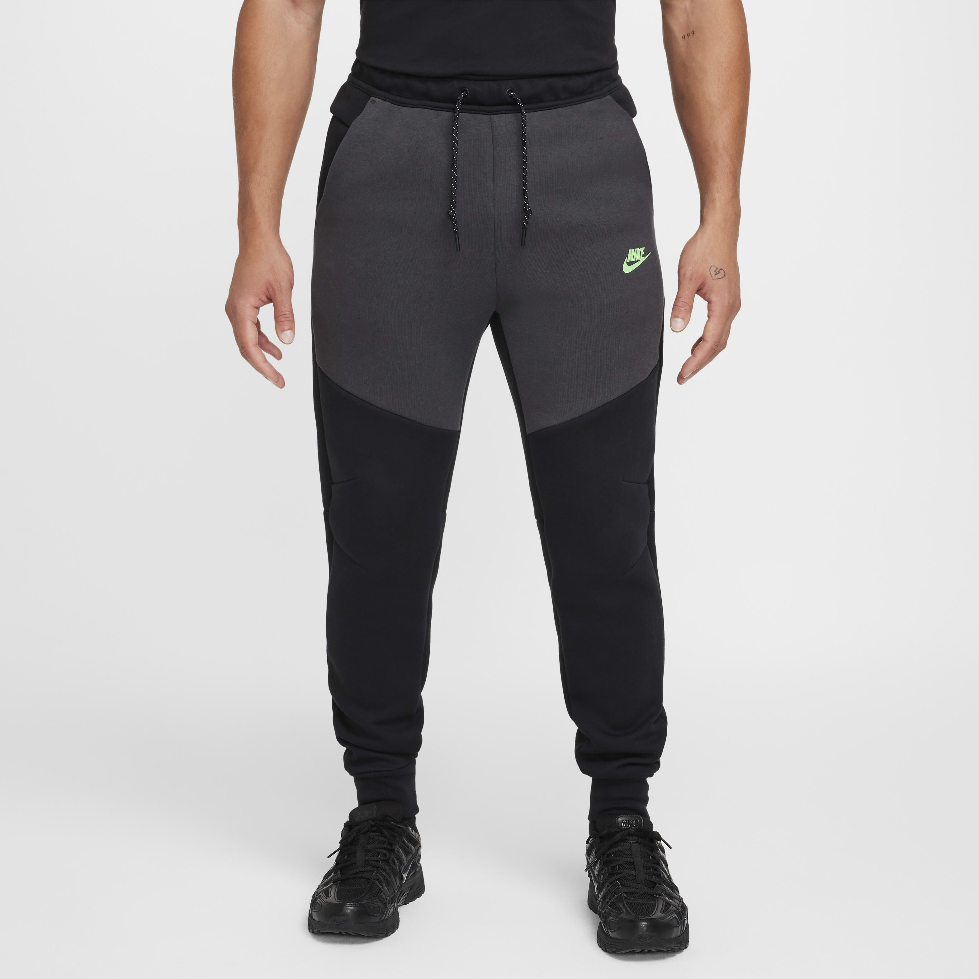 Buy Nike Tech Men s Fleece Joggers Black Anthracite Green Strike Nike Saudi Official