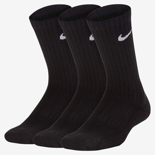 Socks-Nike, Nike Everyday, Kids' Cushioned Crew Socks (3 Pairs)