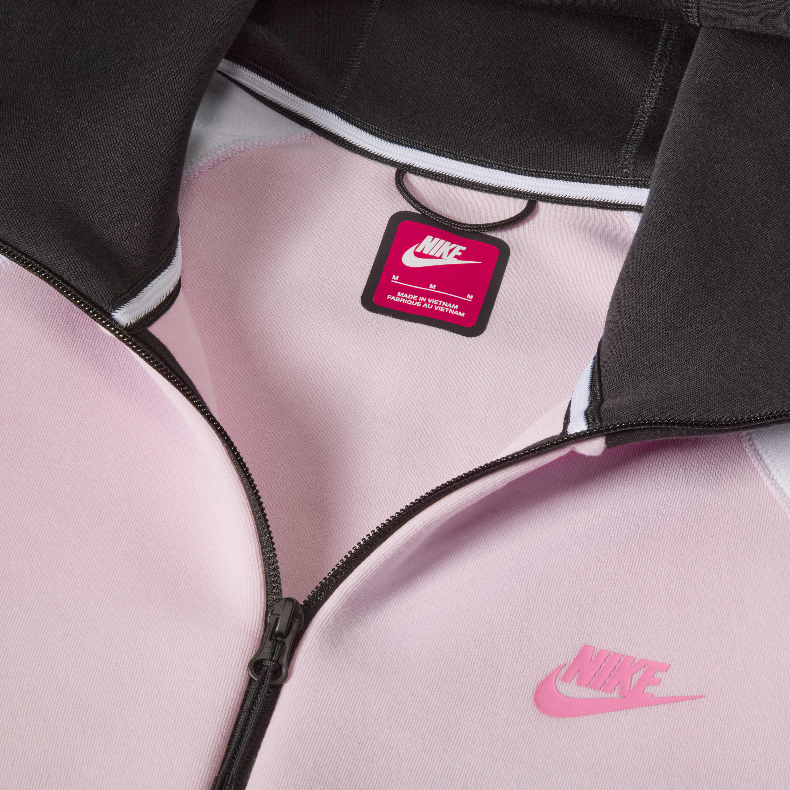 Buy Nike Sportswear Tech Fleece Windrunner Men s Full Zip Hoodie Black White Pink Foam Nike Saudi Official