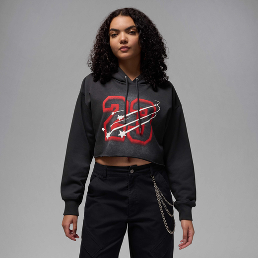 Best of Jordan Brand-JRDN, Jordan Flight Fleece, Women's Cropped Satin-Lined Hoodie