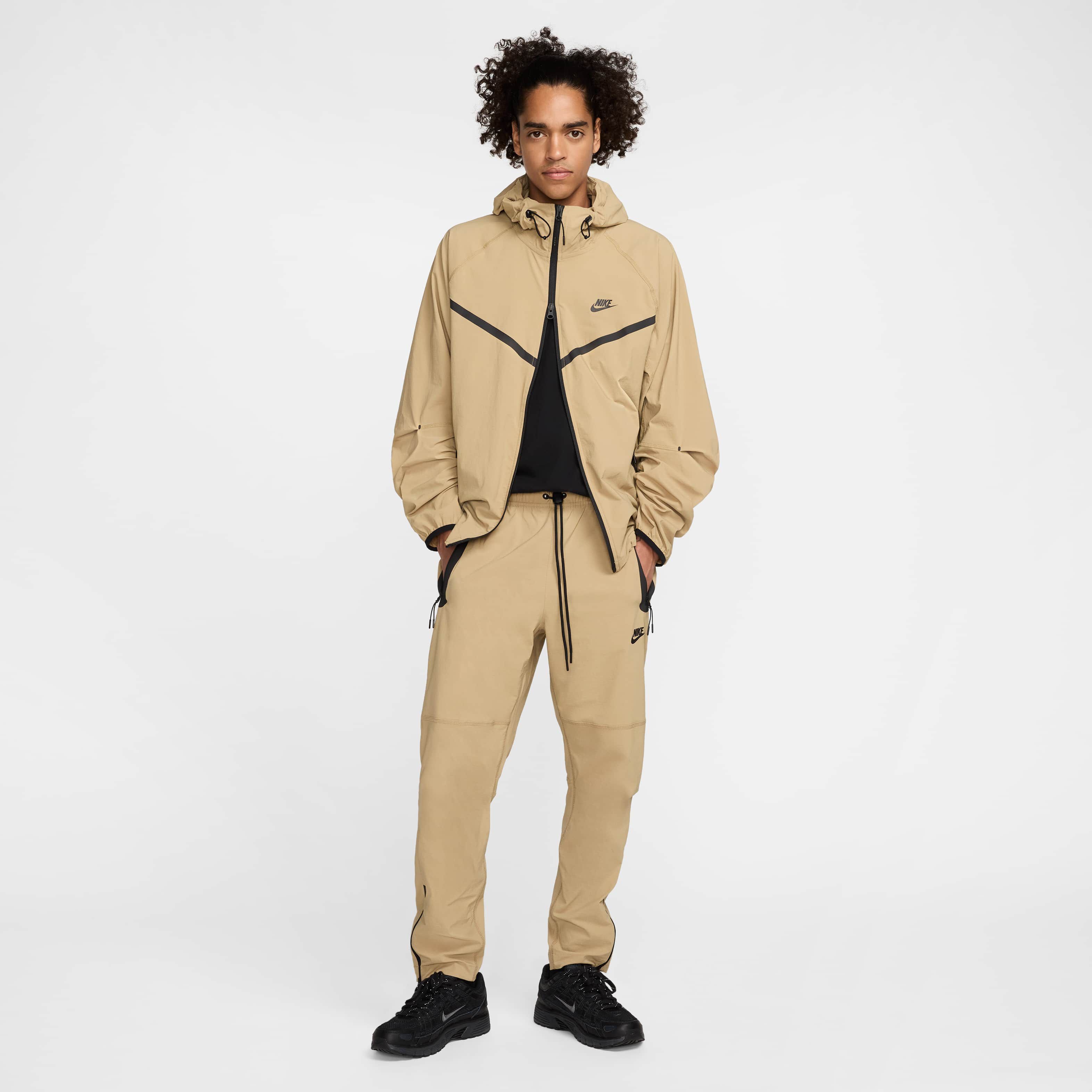 Buy Nike Tech Men's Woven Trousers - Parachute Beige/Black