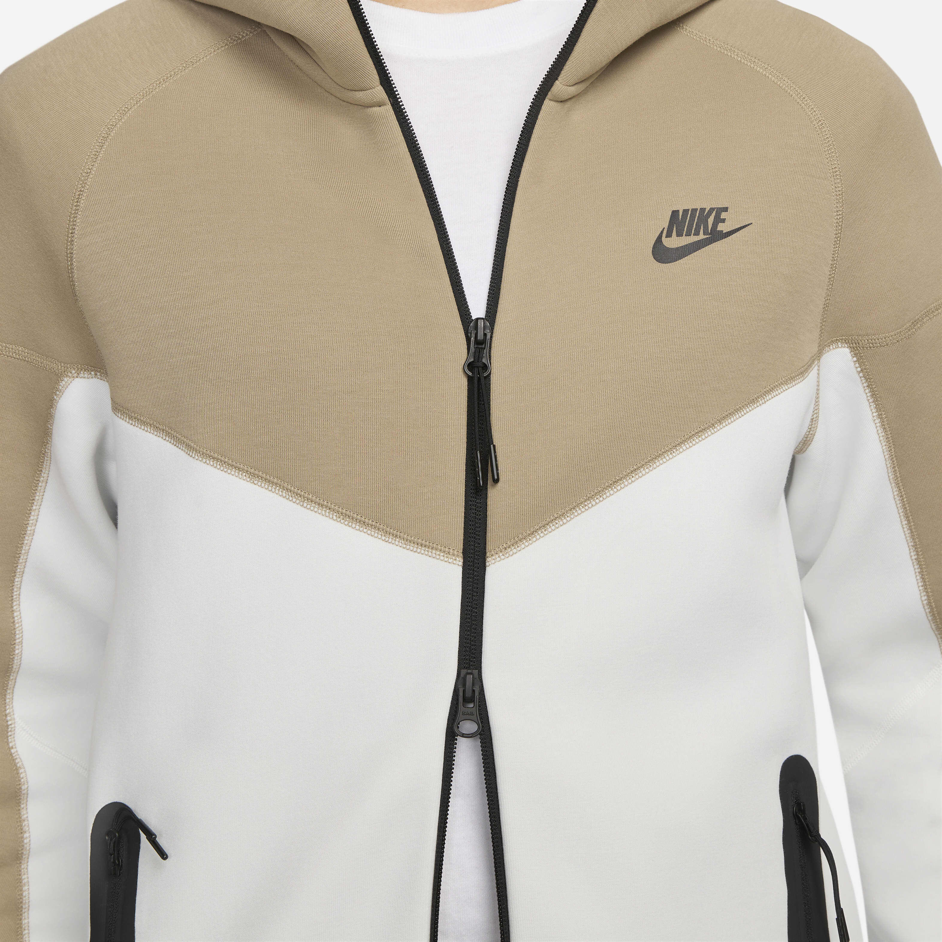 Nike tech fleece hoodie light bone sales
