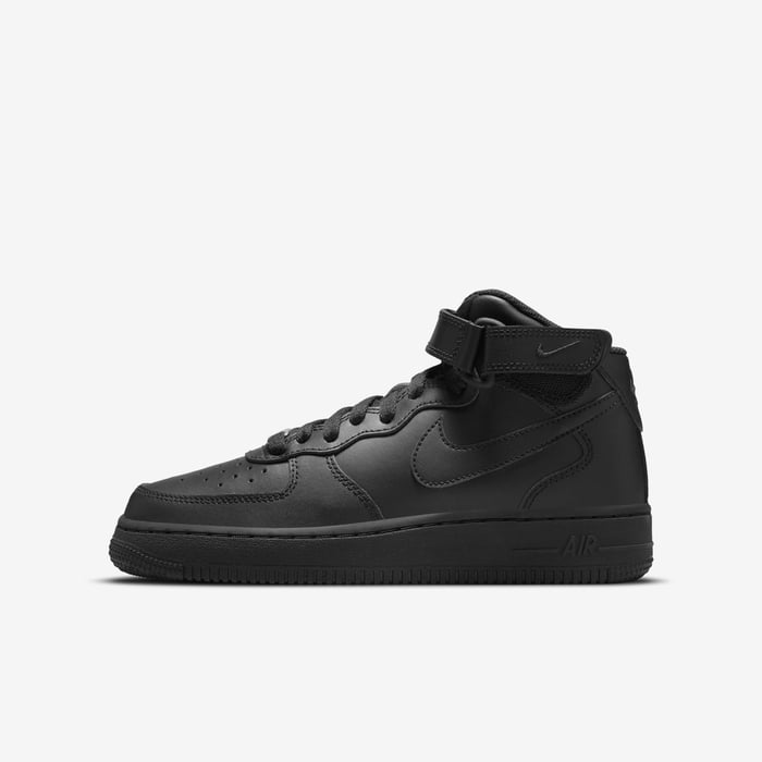 Buy Nike Air Force Mid LE Older Kids' Shoe Black/Black Nike