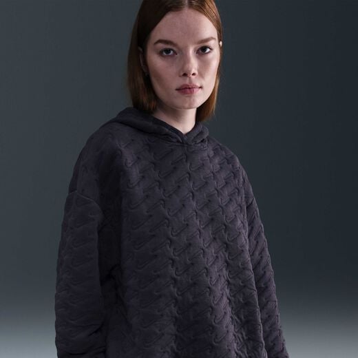 Women's Hoodies & Sweatshirts-Nike, Nike Sportswear Phoenix Fleece, Women's Loose Jacquard Pullover Hoodie Women's Hoodies & Sweatshirts-Nike, Nike Sportswear Phoenix Fleece, Women's Loose Jacquard Pullover Hoodie