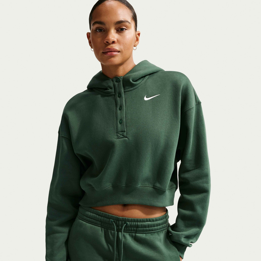 Phoenix Fleece Trend-Nike, Nike Sportswear Phoenix Fleece, Women's Oversized Cropped Henley Hoodie