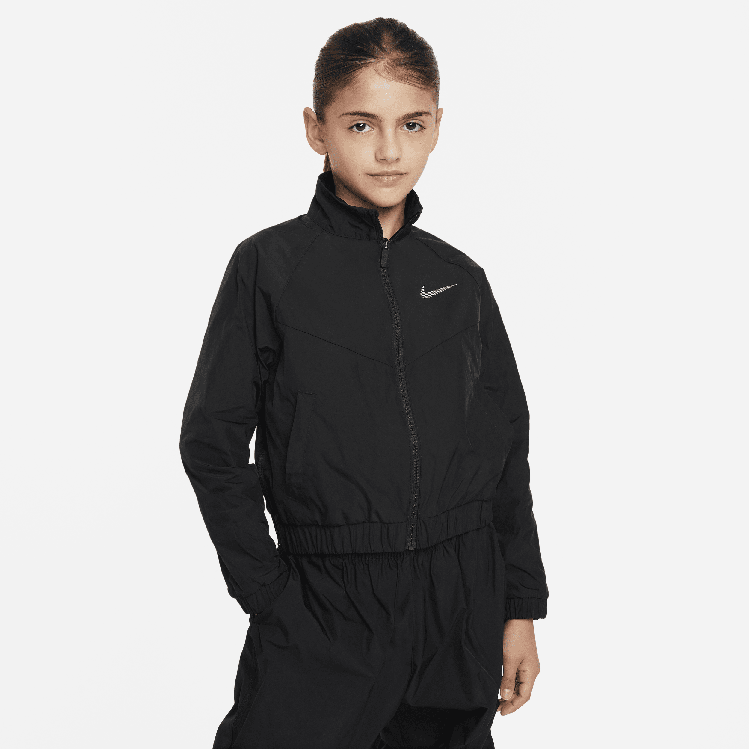 Black nike windbreaker kids sales