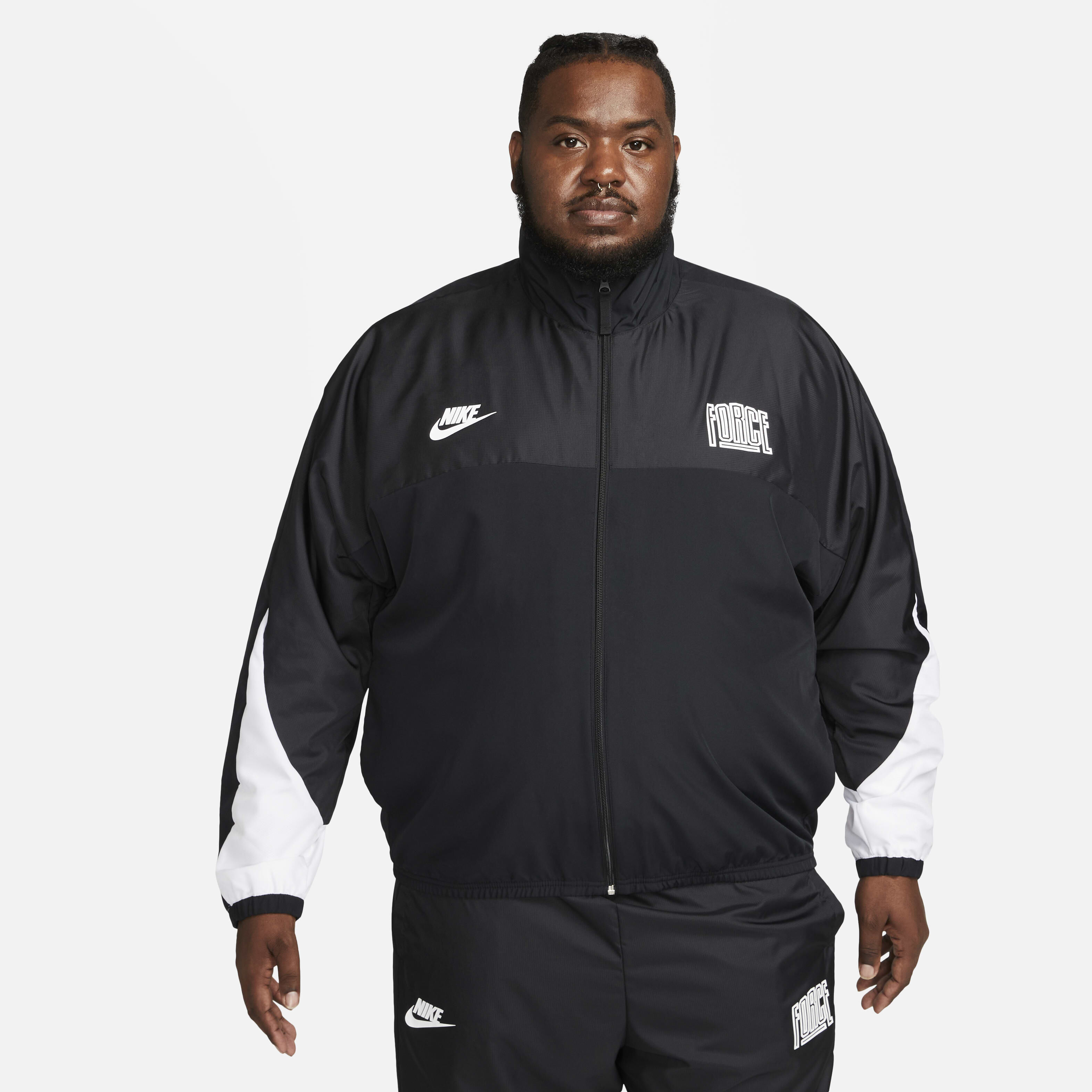 90’s Nike nylon jacket tec basketball Buy Nike Icon Men's Woven Basketball Jacket - Black/Black