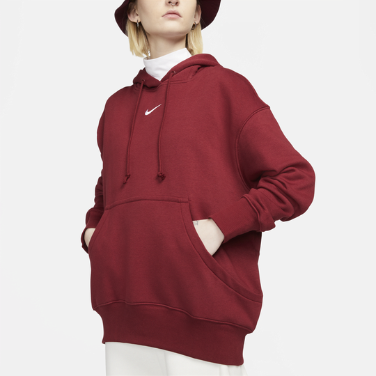 Womens nike 2025 hoodie red