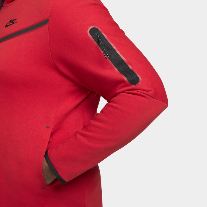 Nike tech fleece hoodie top red