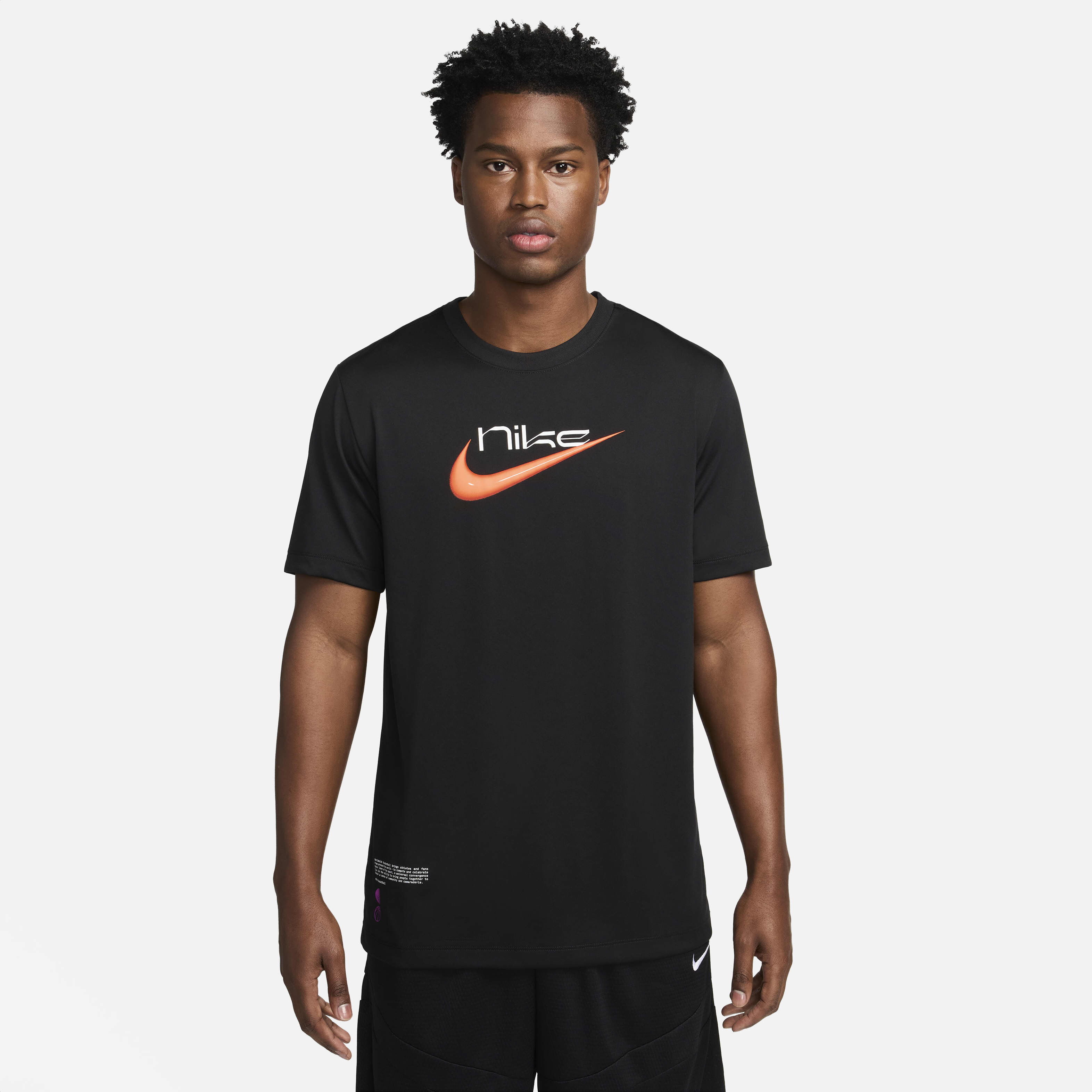 Tシャツ・カットソー NIKE / DRY-FIT BASKETBALL NIKE LOGO T-SHIRT BLACK BIG SIZE Nike Men's Dri-FIT Basketball T-Shirt. Nike IL