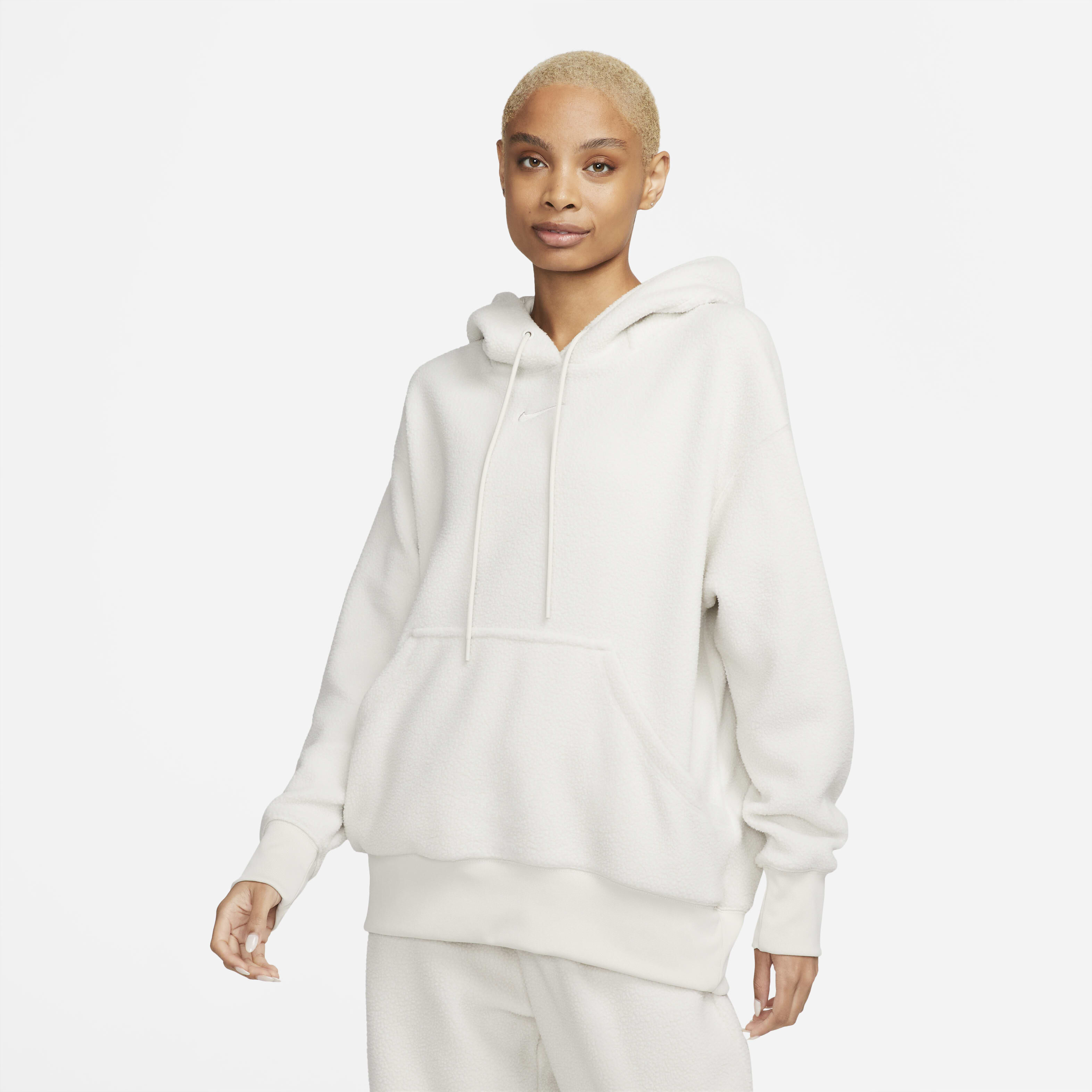Womens plush hoodie top