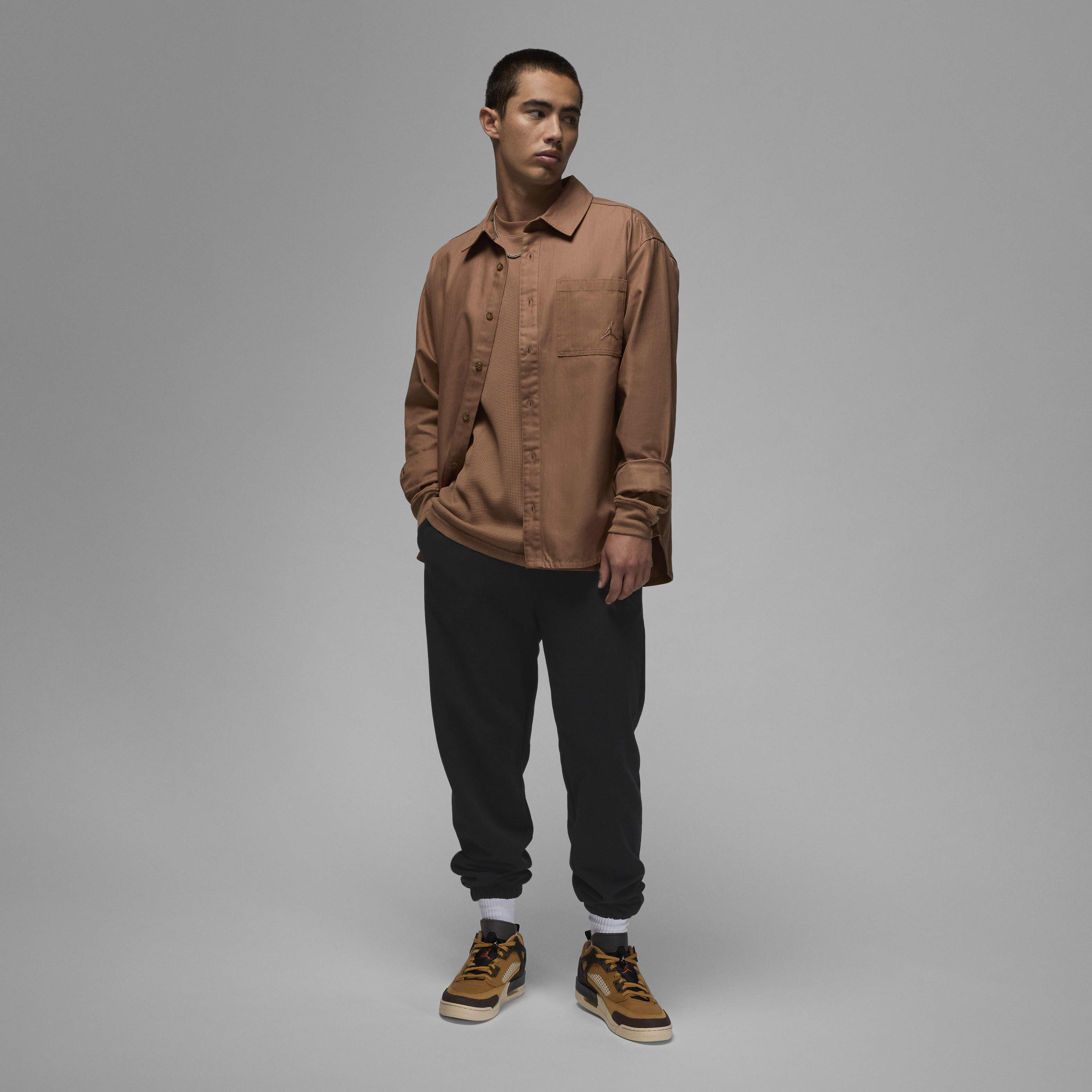 Buy Jordan Essentials Men's Button-Down Shirt - Archaeo Brown