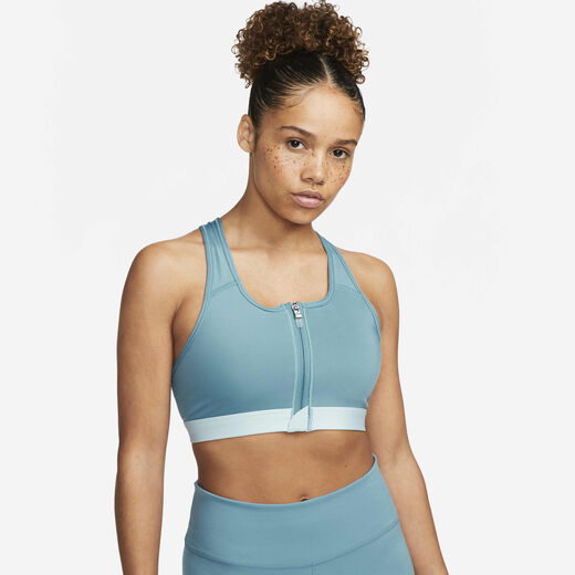 Sports Bras-Nike, Nike Swoosh, Women's Medium-Support Padded Zip-Front Sports Bra
