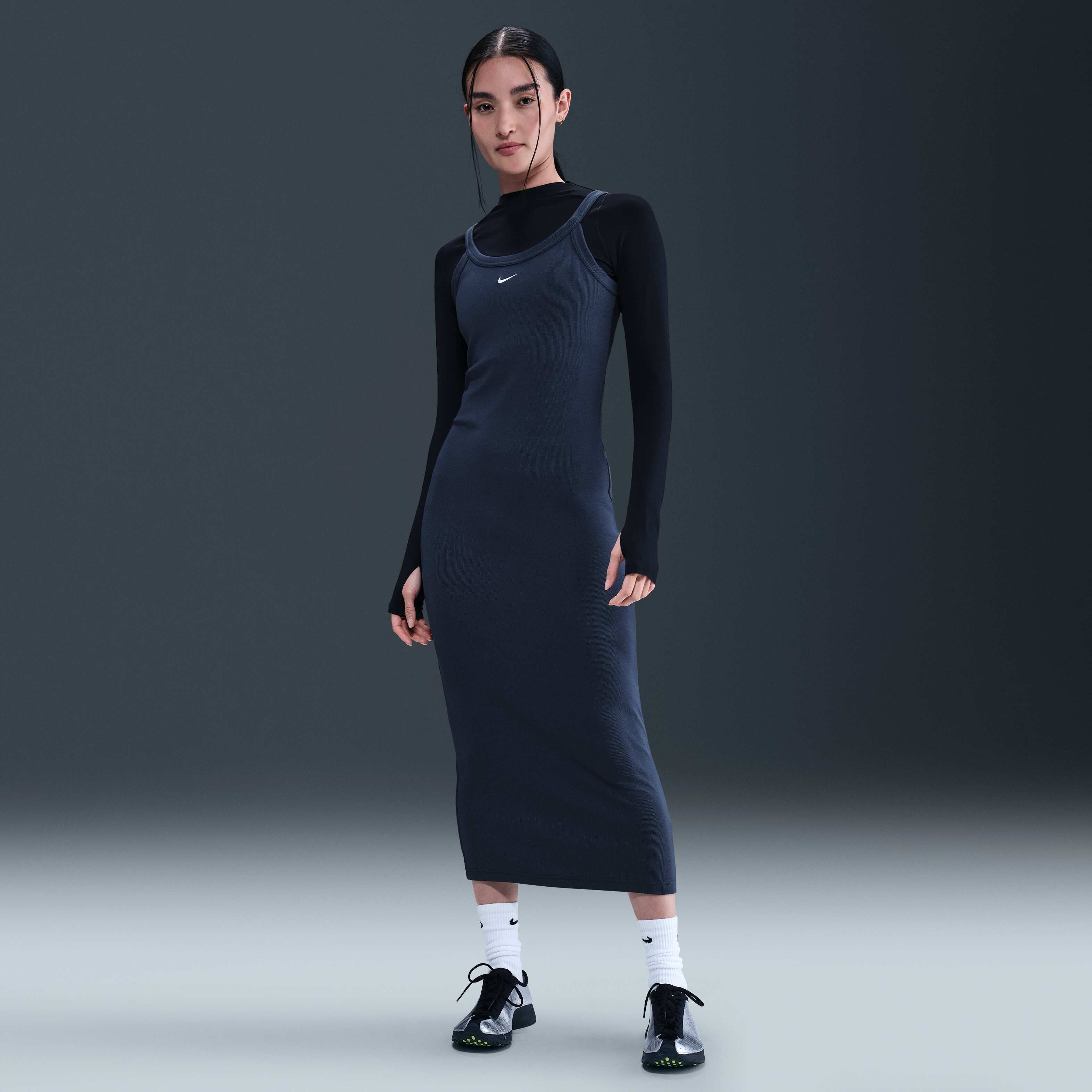 ★ Nike★ Sportswear Chill Knit Tight Mini Golf Tank Dress Nike Sportswear Chill Knit Women's Tight Mini-Rib Tank Dress