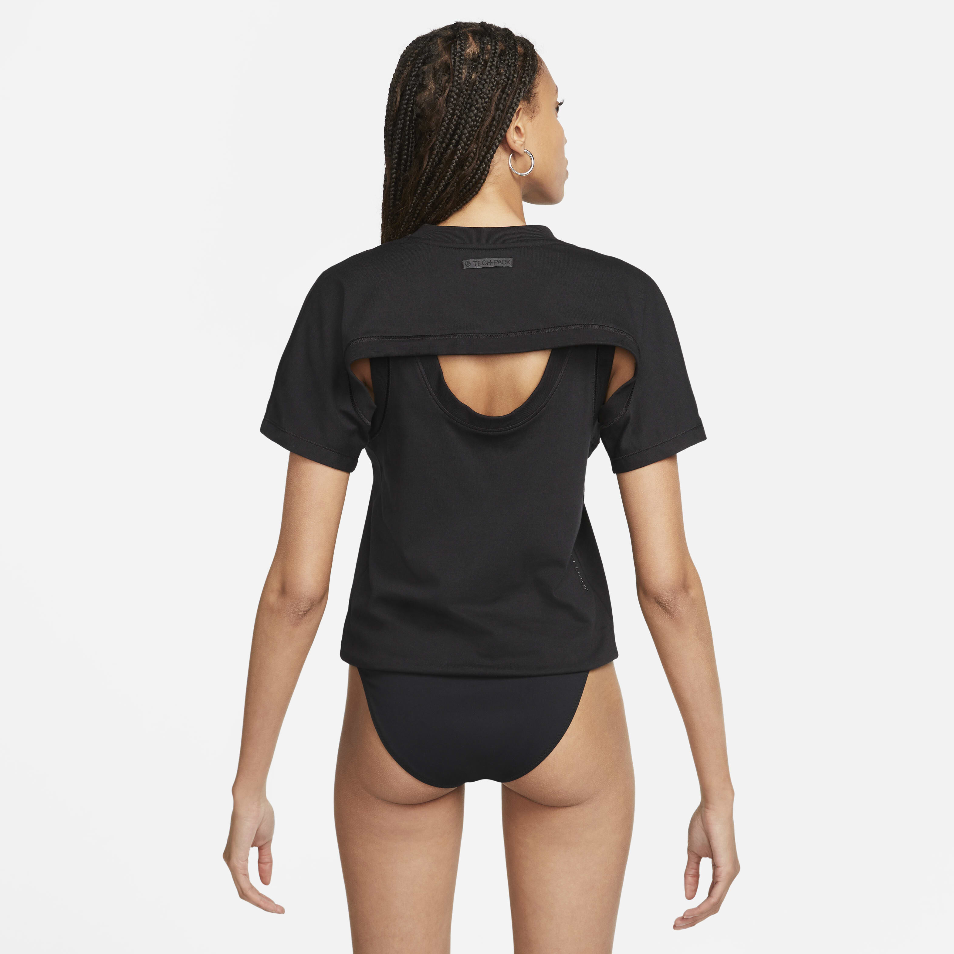 Nike black short sleeve bodysuit on sale