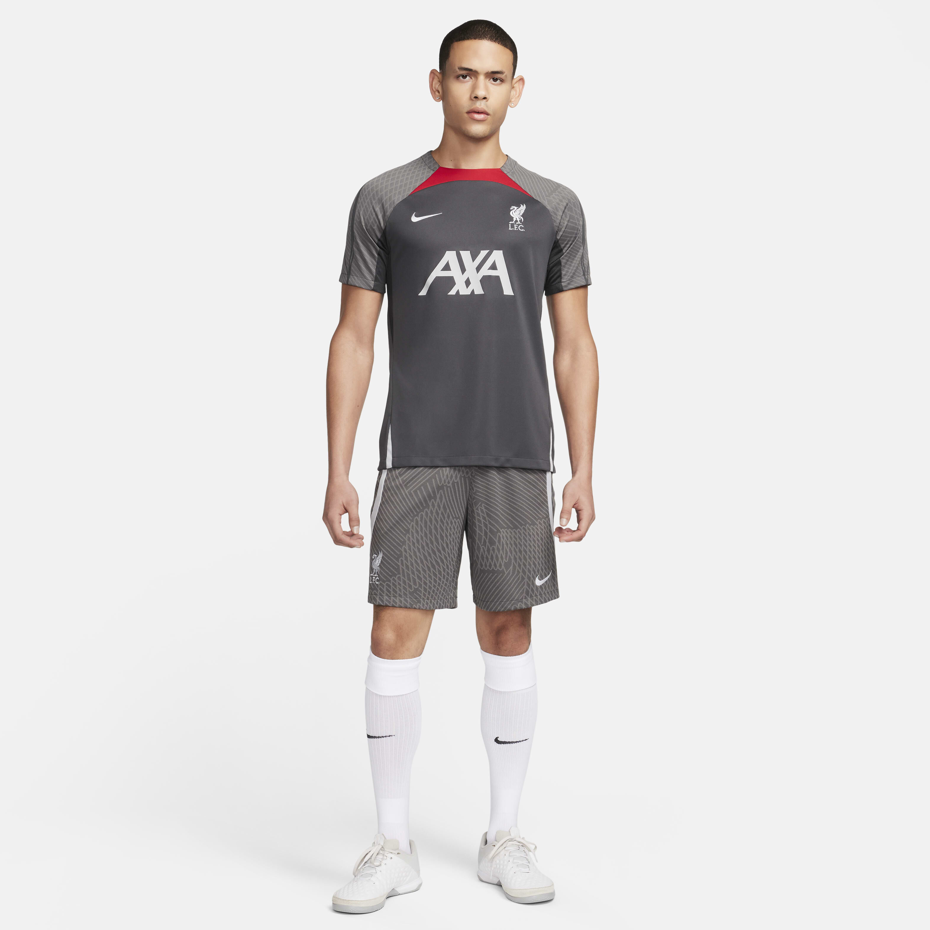 ウェア LFC Nike Dark Grey Strike Training Tee LFC Nike Mens Dark Grey Strike Training Tee