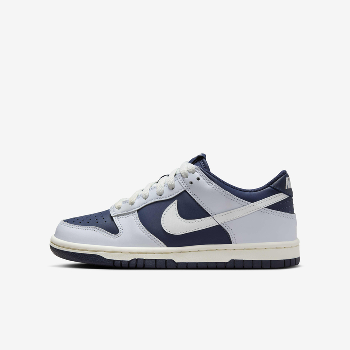 Buy Nike Dunk Low Older Kids' Shoes Football Grey/Midnight Navy
