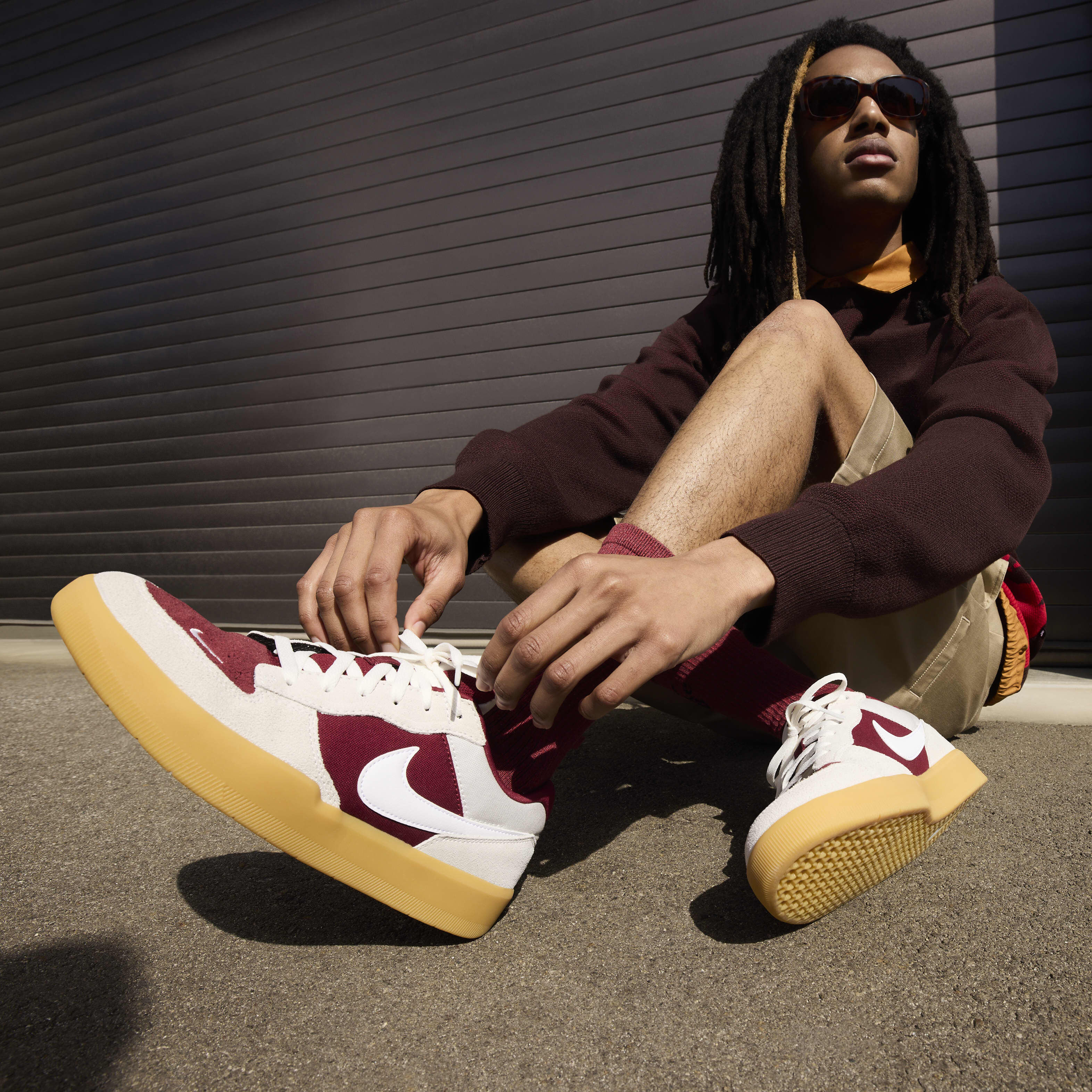 Buy Nike SB Force 58 Skate Shoes Team Red Summit White Gum Light Brown White Nike Saudi Official