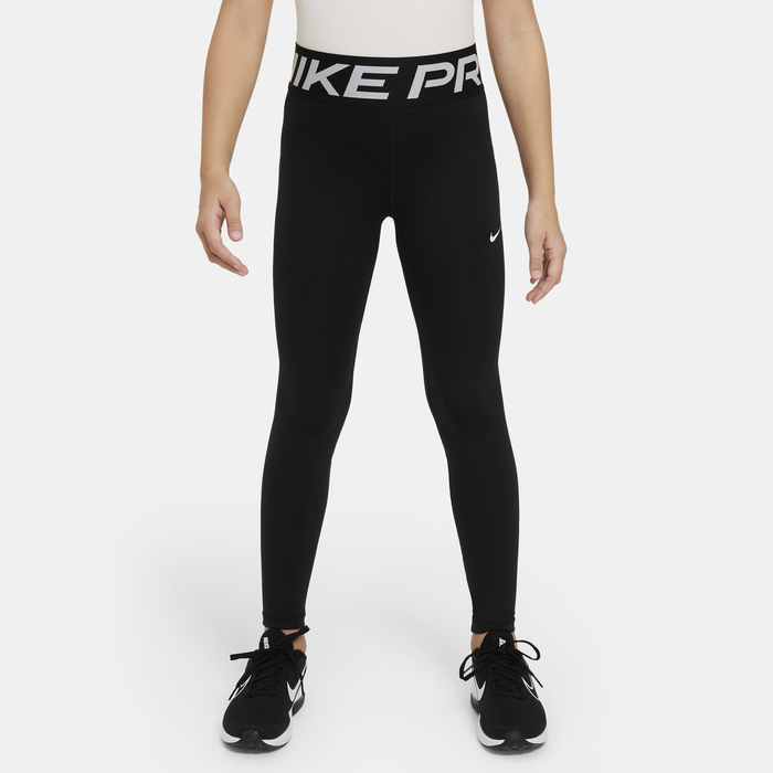 Buy Nike Pro Girls' Dri-FIT Leggings Black/White Nike Saudi