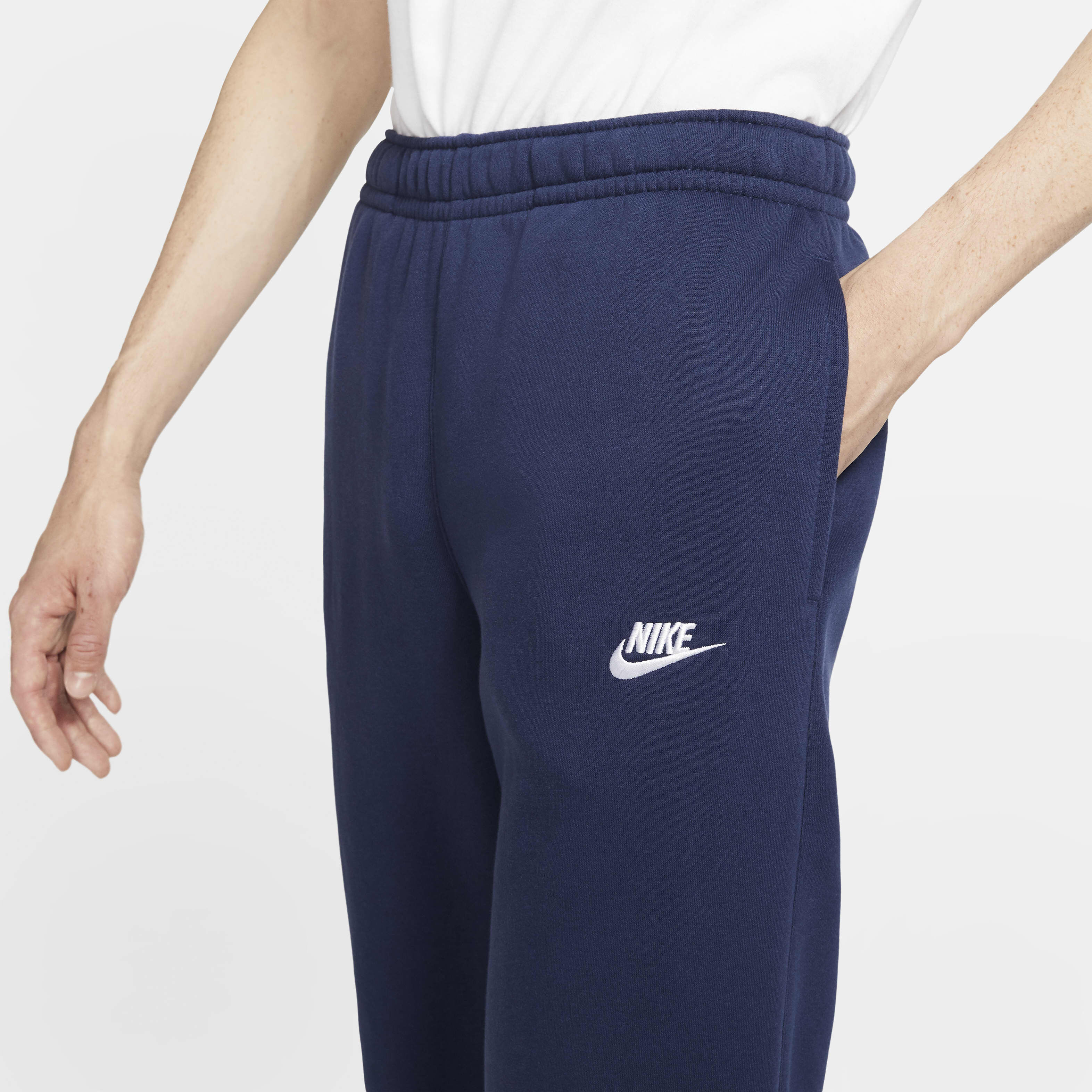 Nike men's sportswear club fleece joggers navy best sale