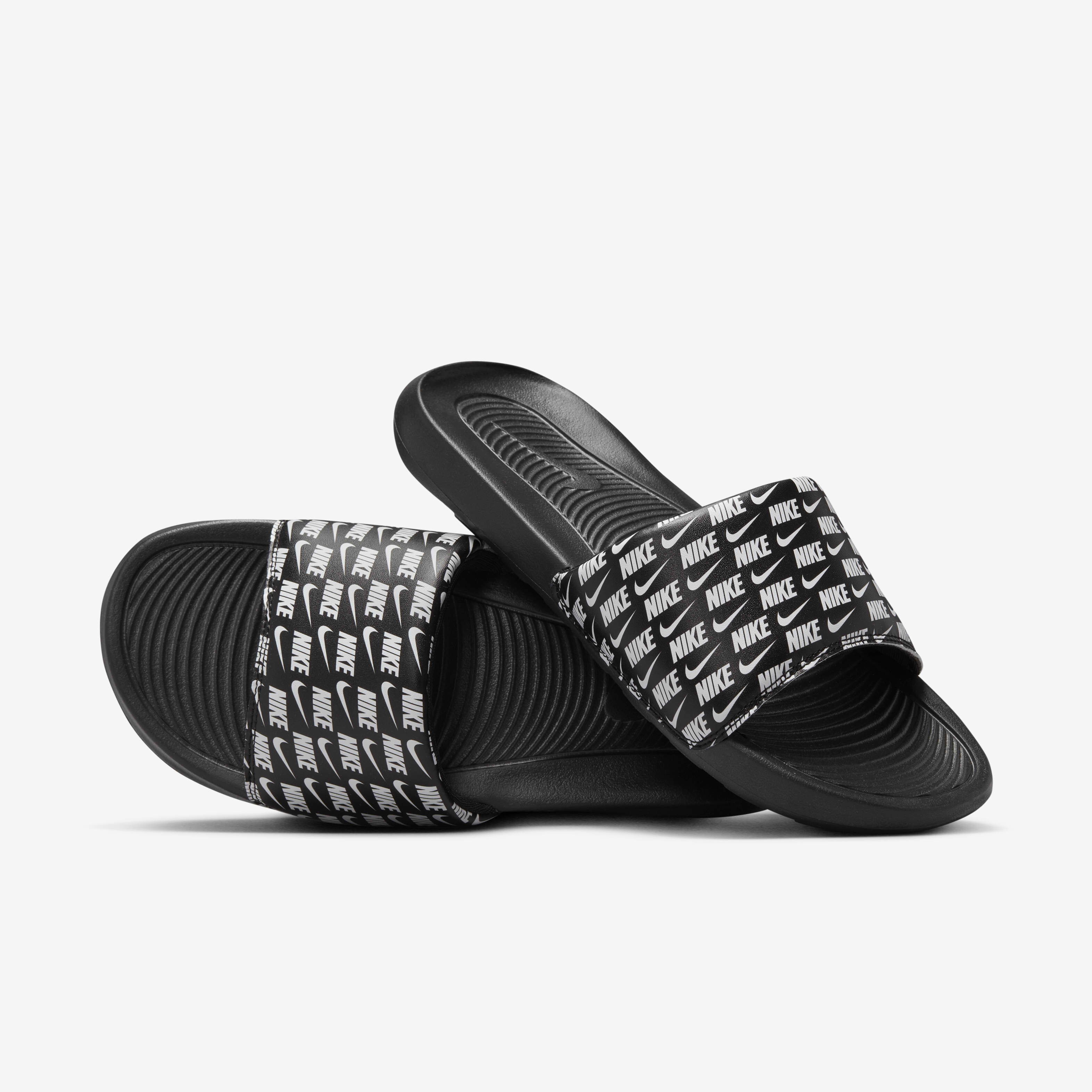 Buy Nike Victori One Men's Printed Slides - Black/Black