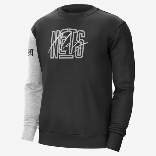 Hoodies & Sweatshirts-Nike, Brooklyn Nets Courtside, Men's Nike NBA Fleece Sweatshirt