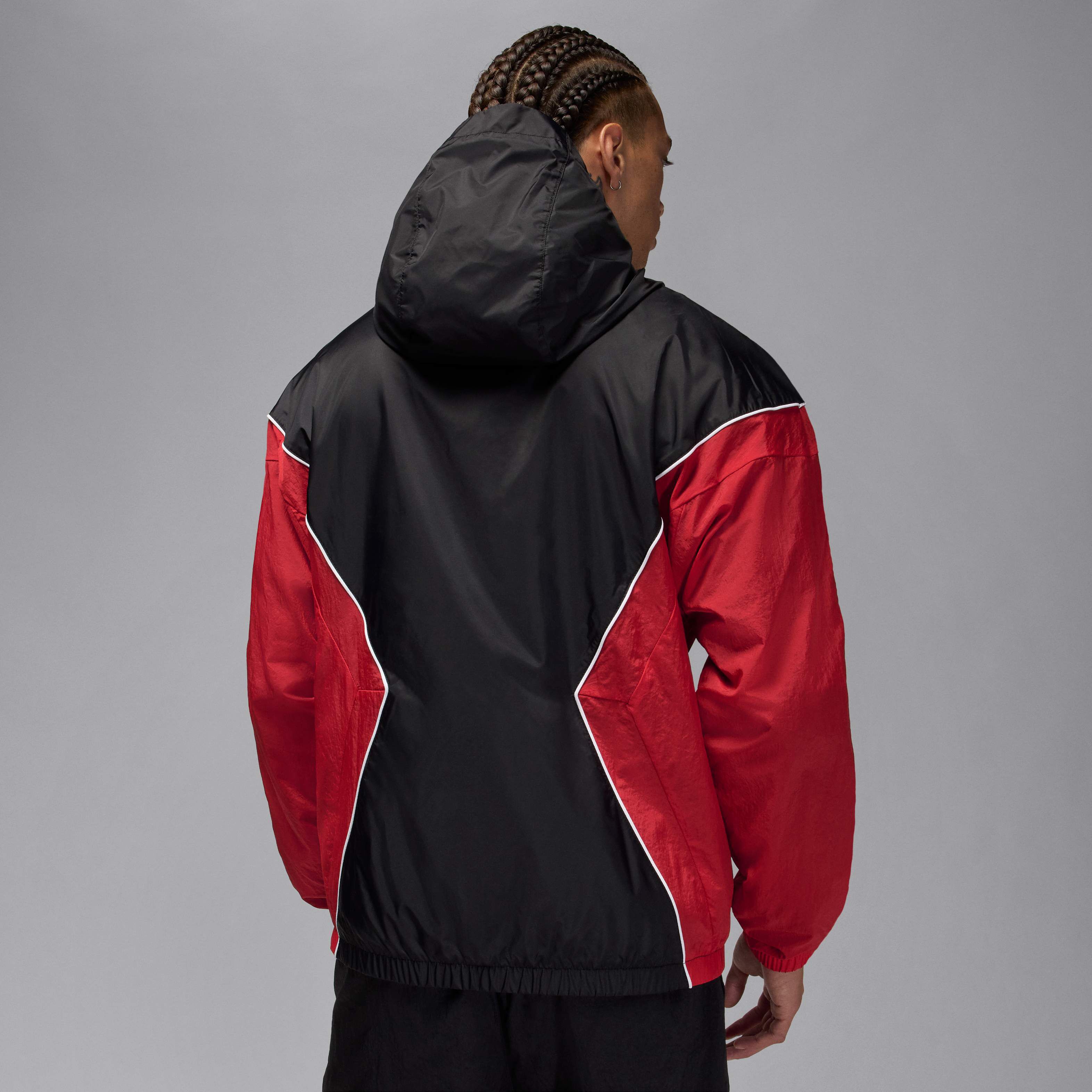 Buy Jordan Brooklyn Men's Hooded Draft Jacket - Black/Gym Red