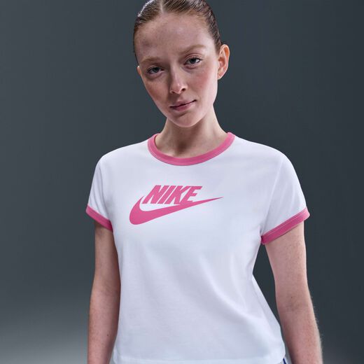 Clothing-Nike, Nike Sportswear, Women's Graphic Ringer T-Shirt