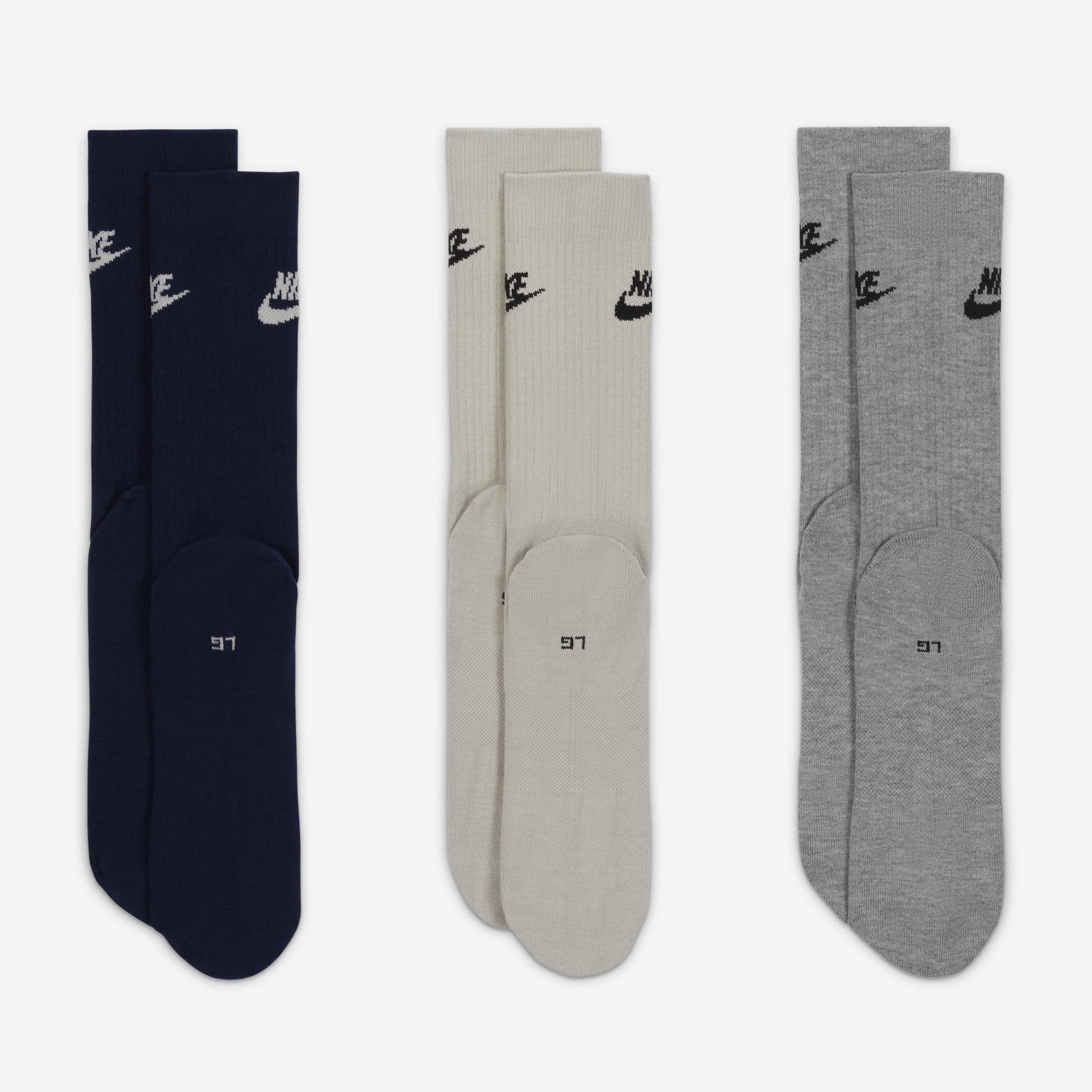 Buy Nike Sportswear Everyday Essential Crew Socks 3 Pairs Multi Colour Nike Saudi Official