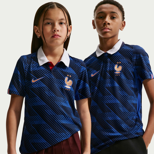France-Nike, FFF 2026 Match Home, Older Kids' Nike Aero-FIT Football Authentic Jersey