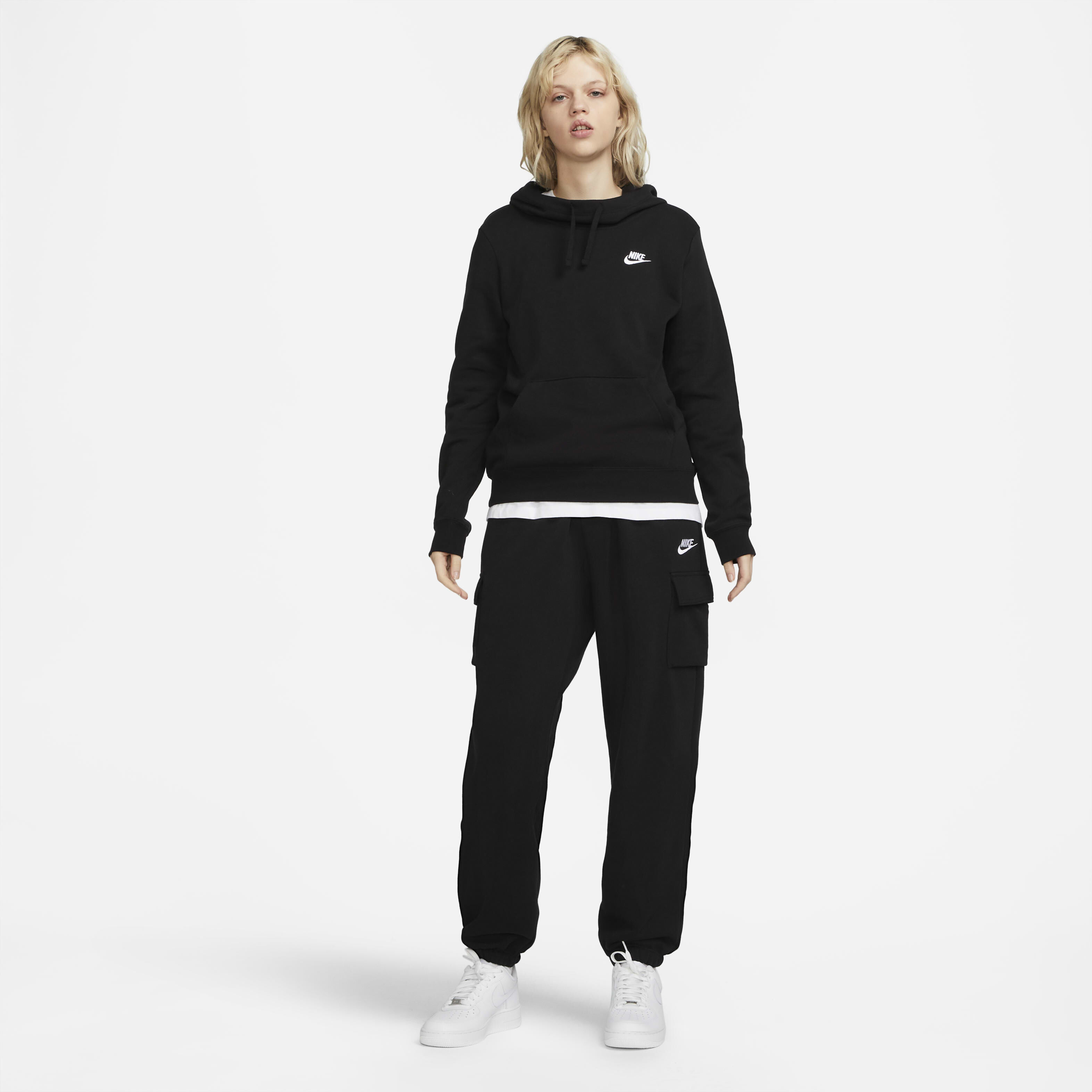 Nike funnel neck hoodie black 2025