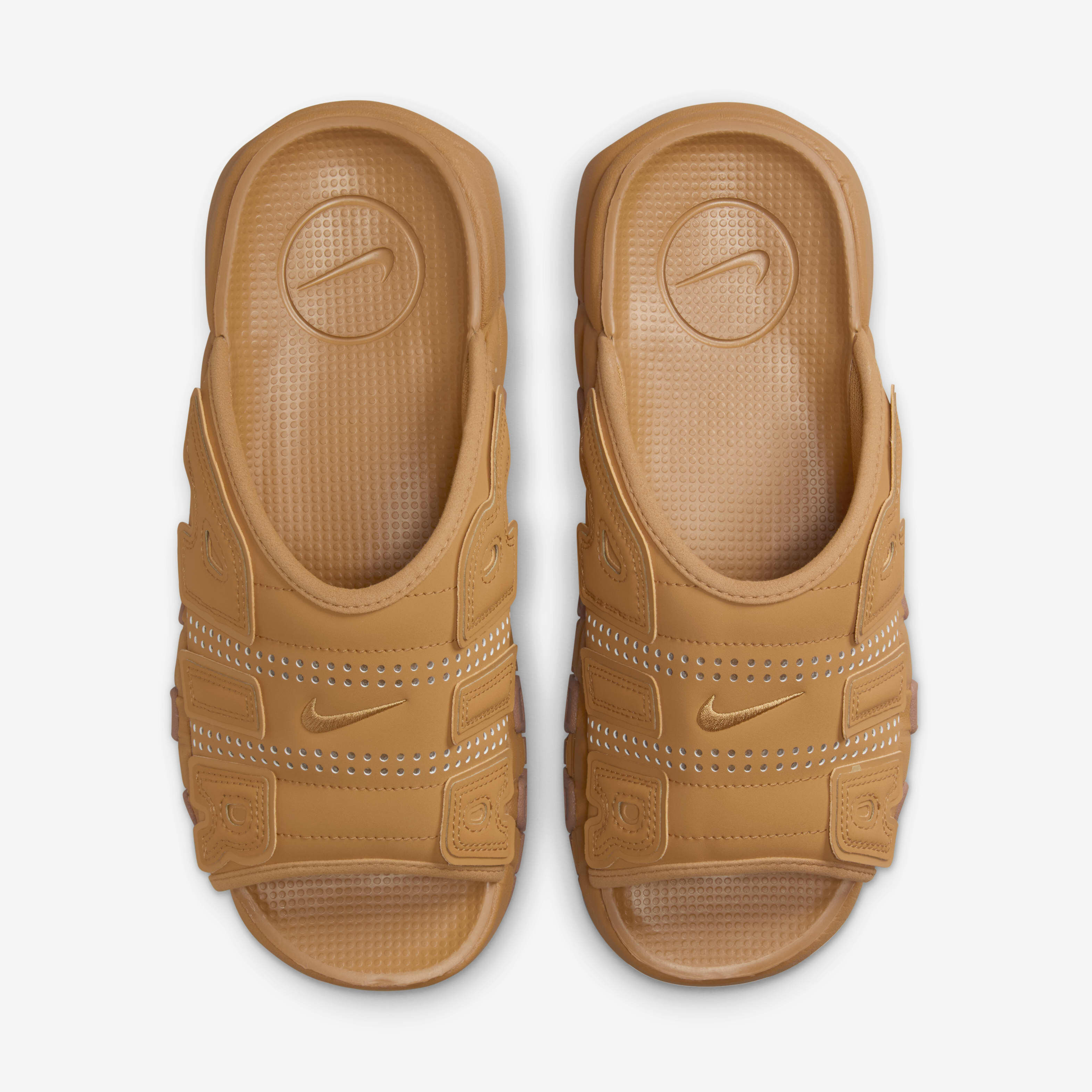 Buy Nike Air More Uptempo Men's Slides - Flax/Gum Medium