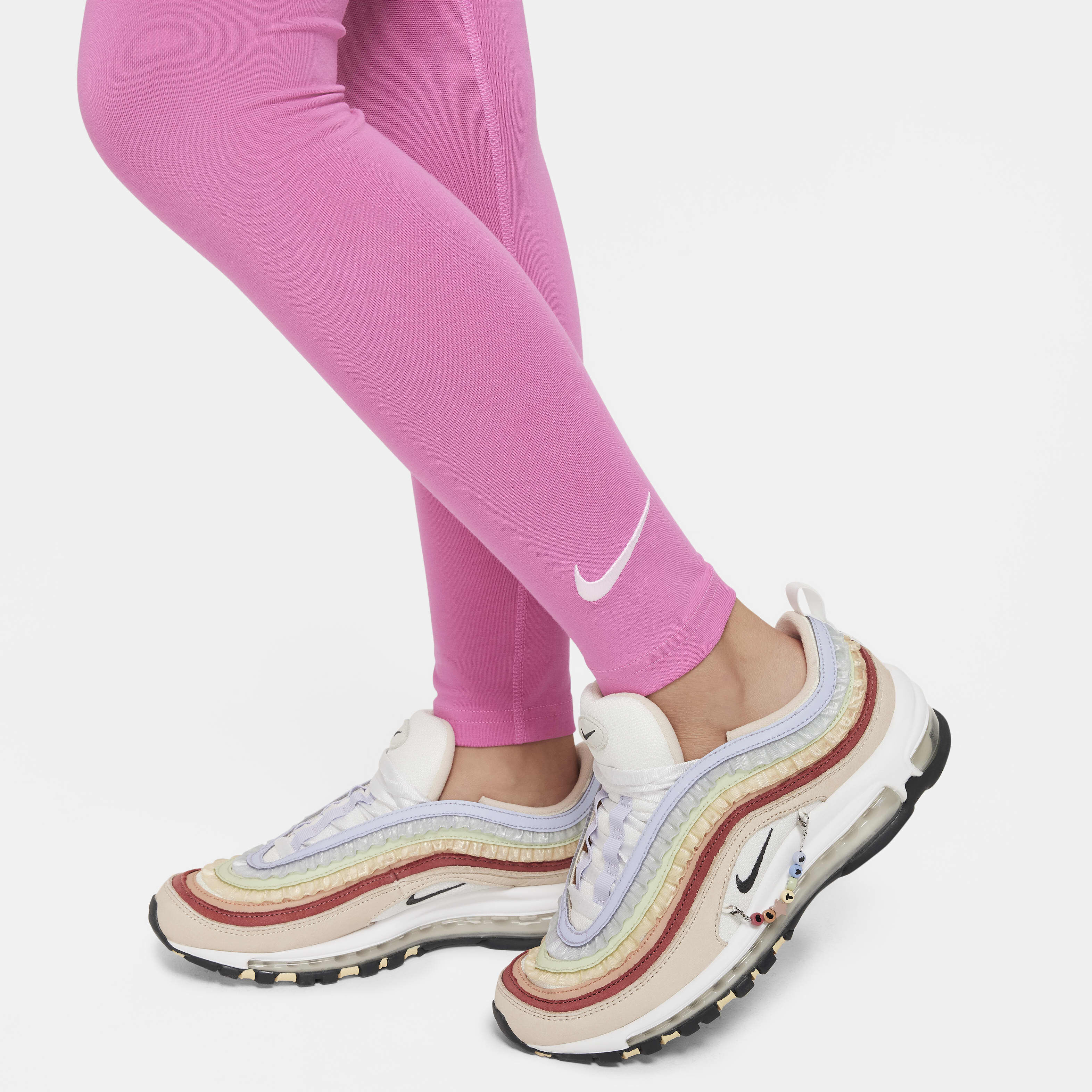 Nike pink swoosh leggings shop