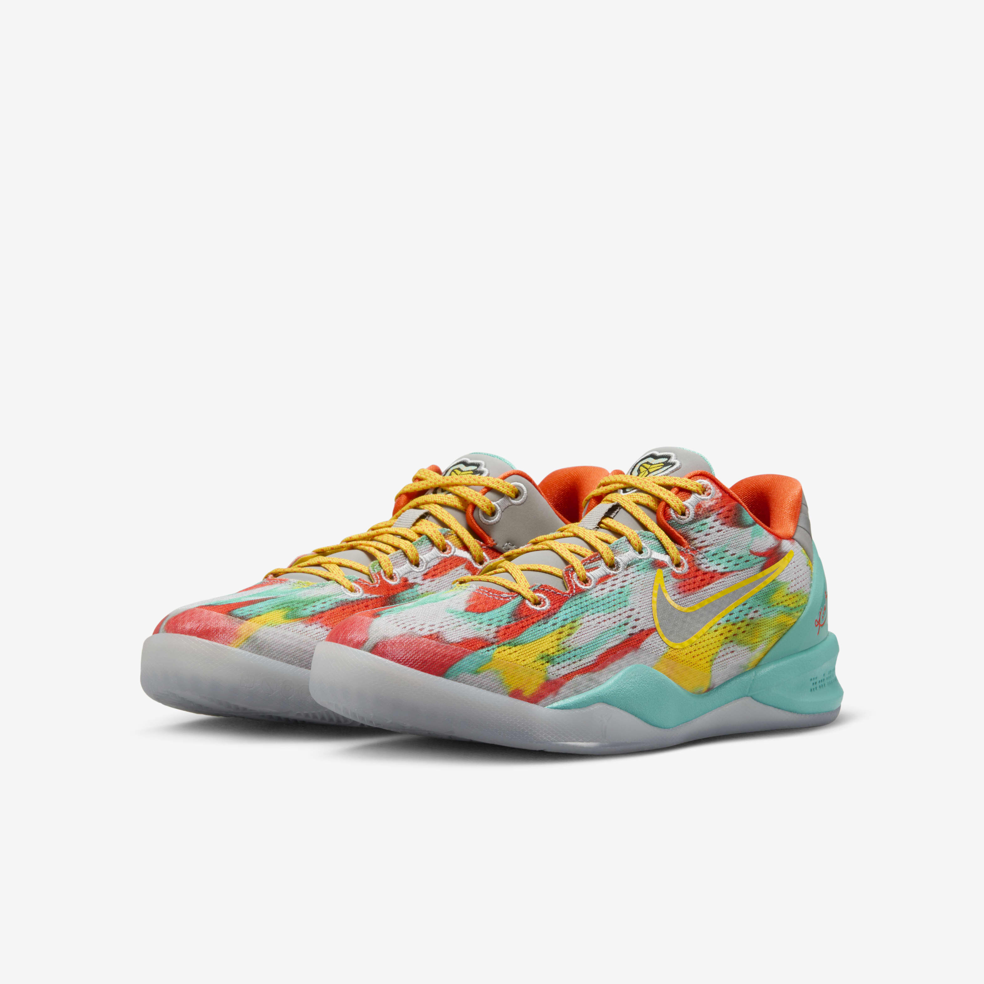 Buy Kobe 8 Older Kids Basketball Shoes Stadium Grey Tour Yellow Metallic Silver Nike Saudi Official
