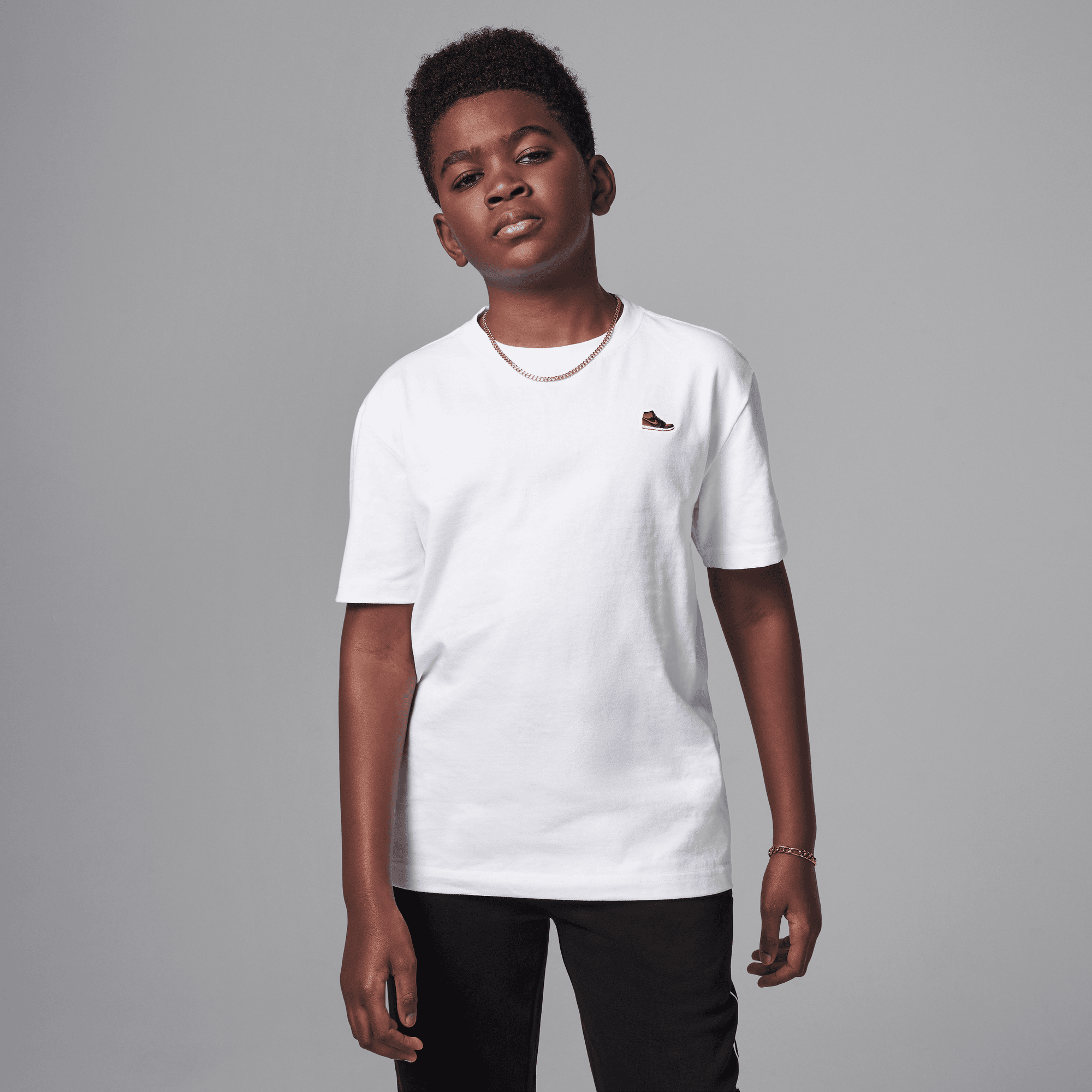 Buy Air Jordan 1 Big Kids' Patch T-Shirt - White/Black