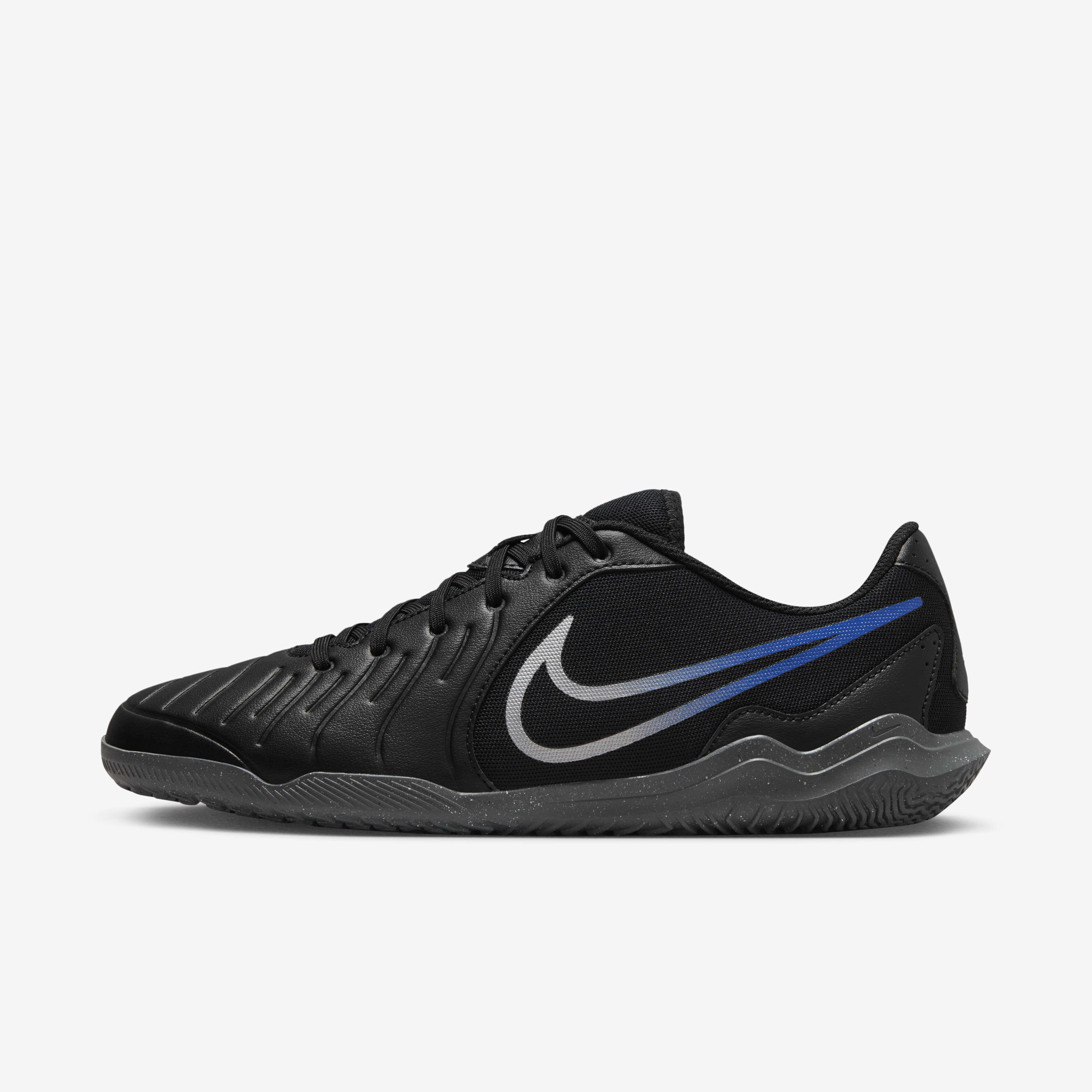 Buy Nike Tiempo Legend 10 Club Indoor Court Low Top Football Shoes Black Hyper Royal Chrome Nike Saudi Official