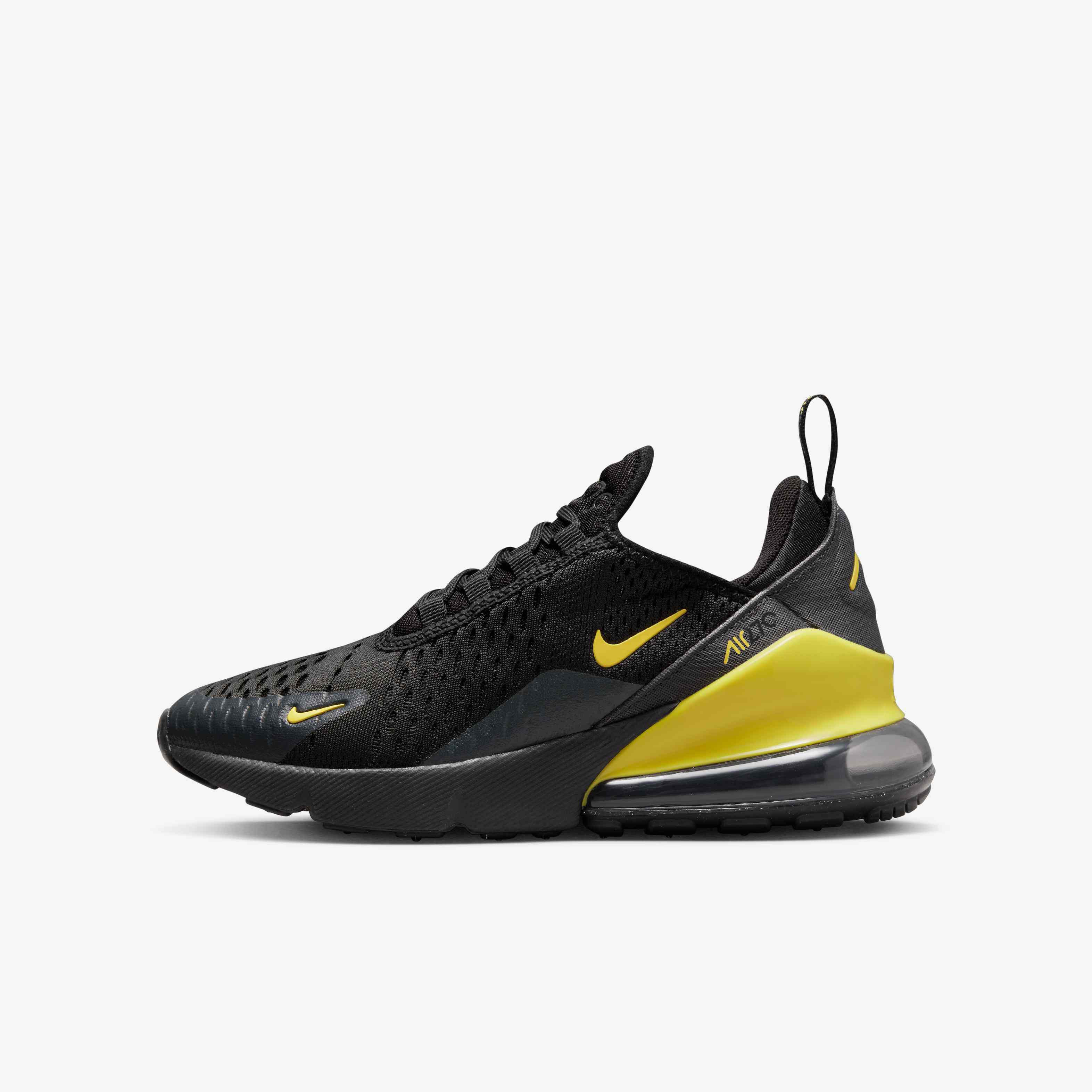 black and yellow airmax 270
