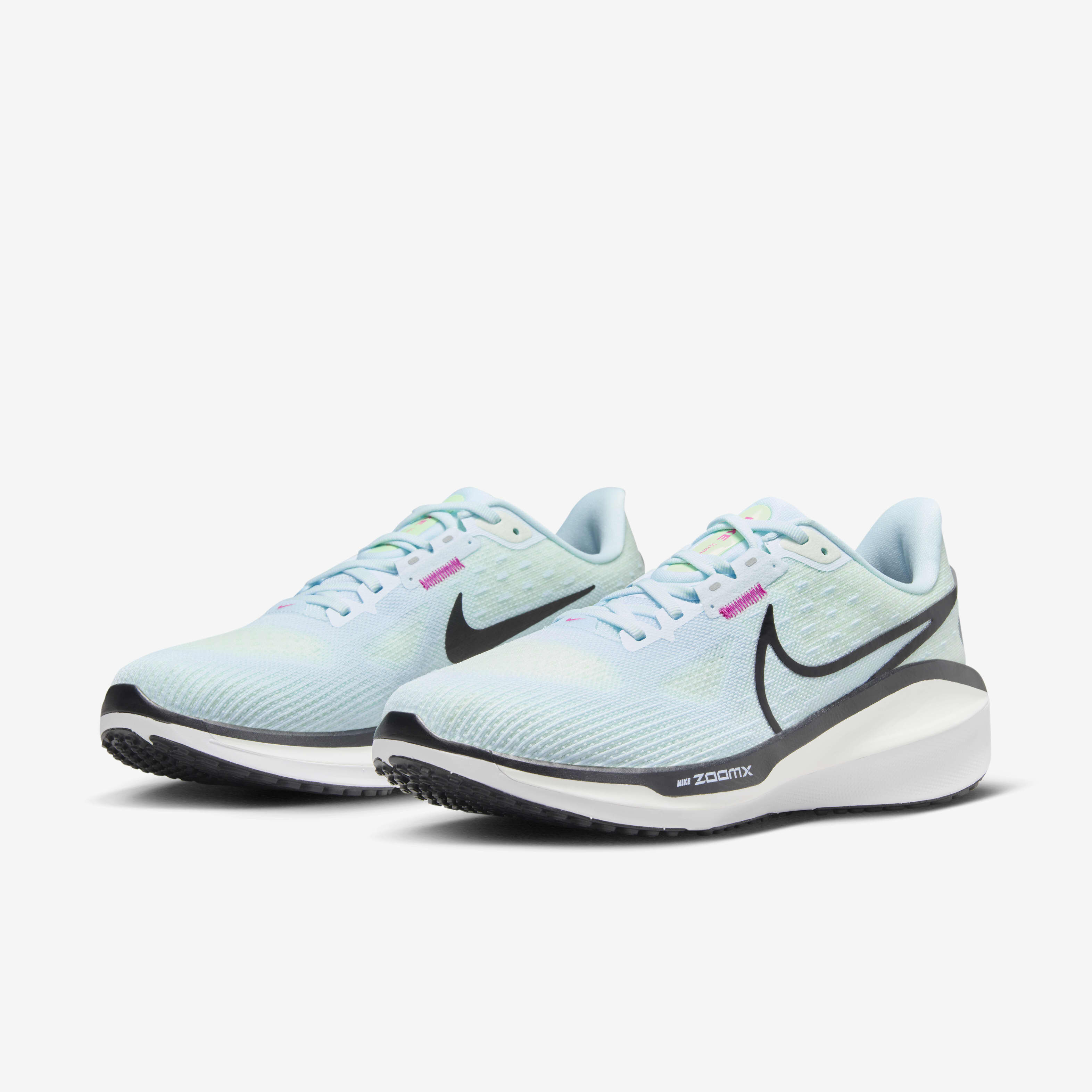 Buy Nike Vomero 17 Women s Road Running Shoes Glacier Blue Barely Green Vapour Green Black Nike Saudi Official